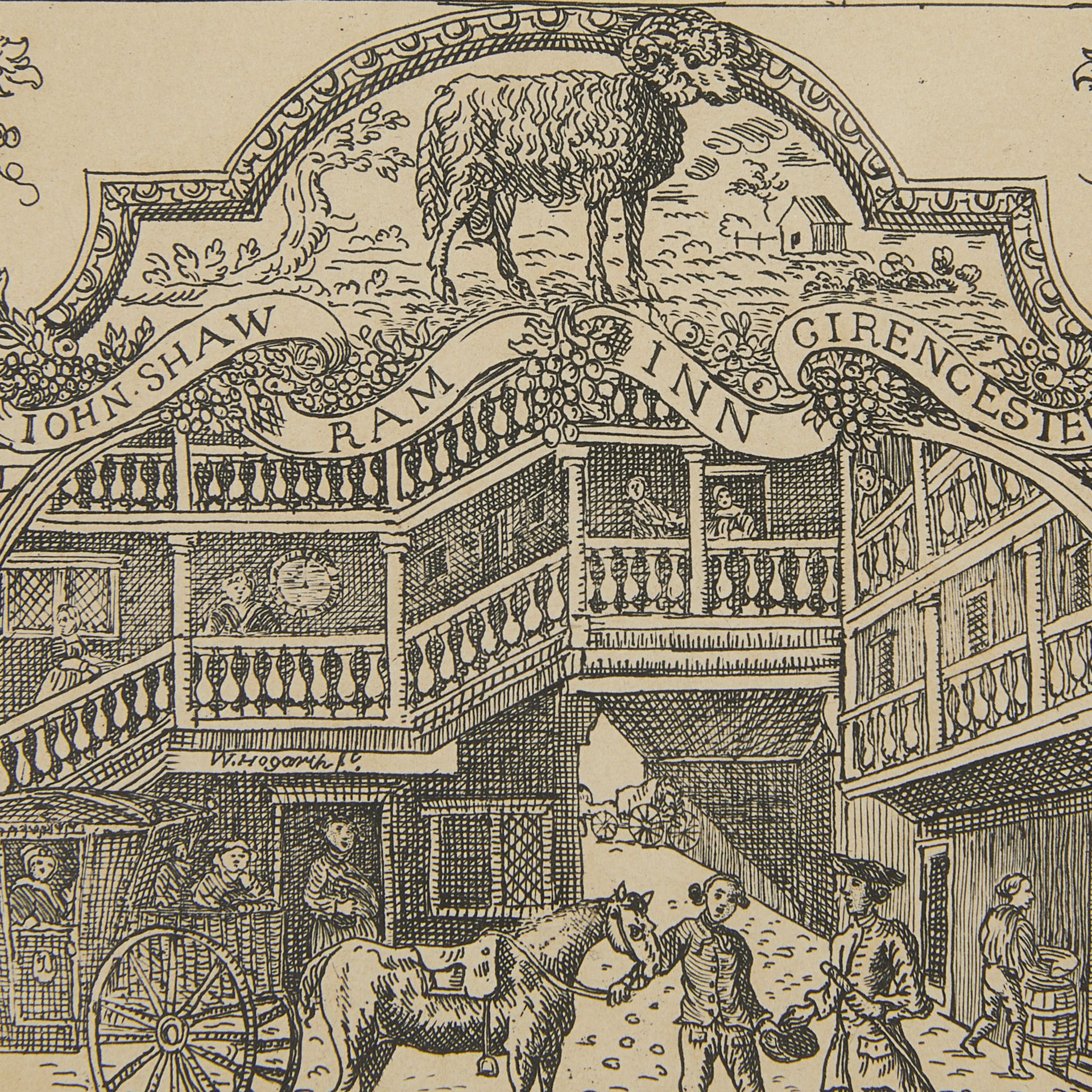 After William Hogarth "Ram Inn" Engraving - Image 4 of 5