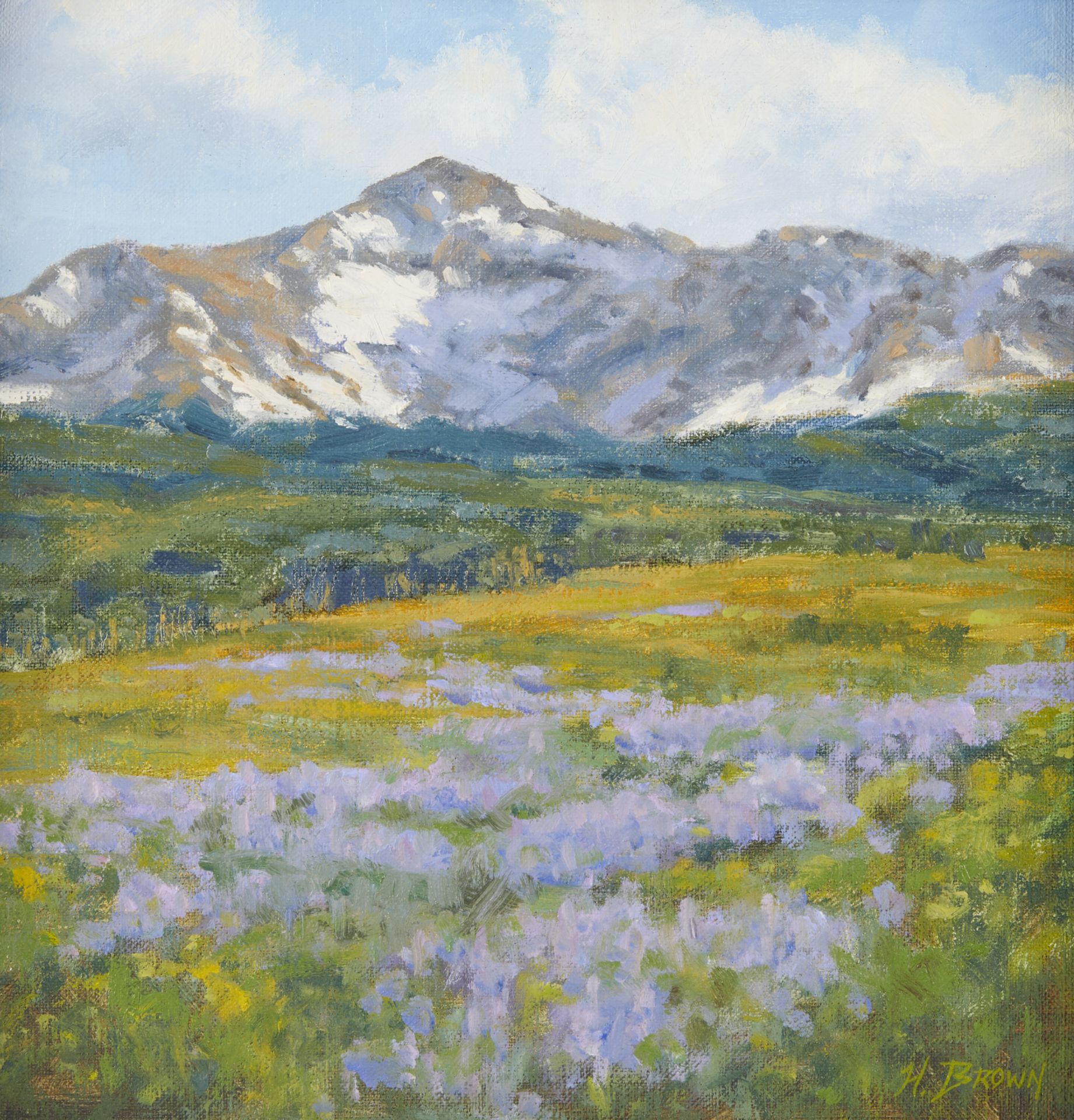 Howard V. Brown Rocky Mountain Landscape Painting