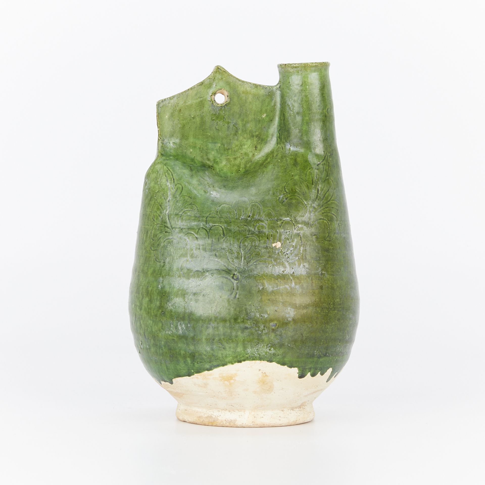 Chinese Liao Green Glazed Ceramic Ewer - Image 4 of 10