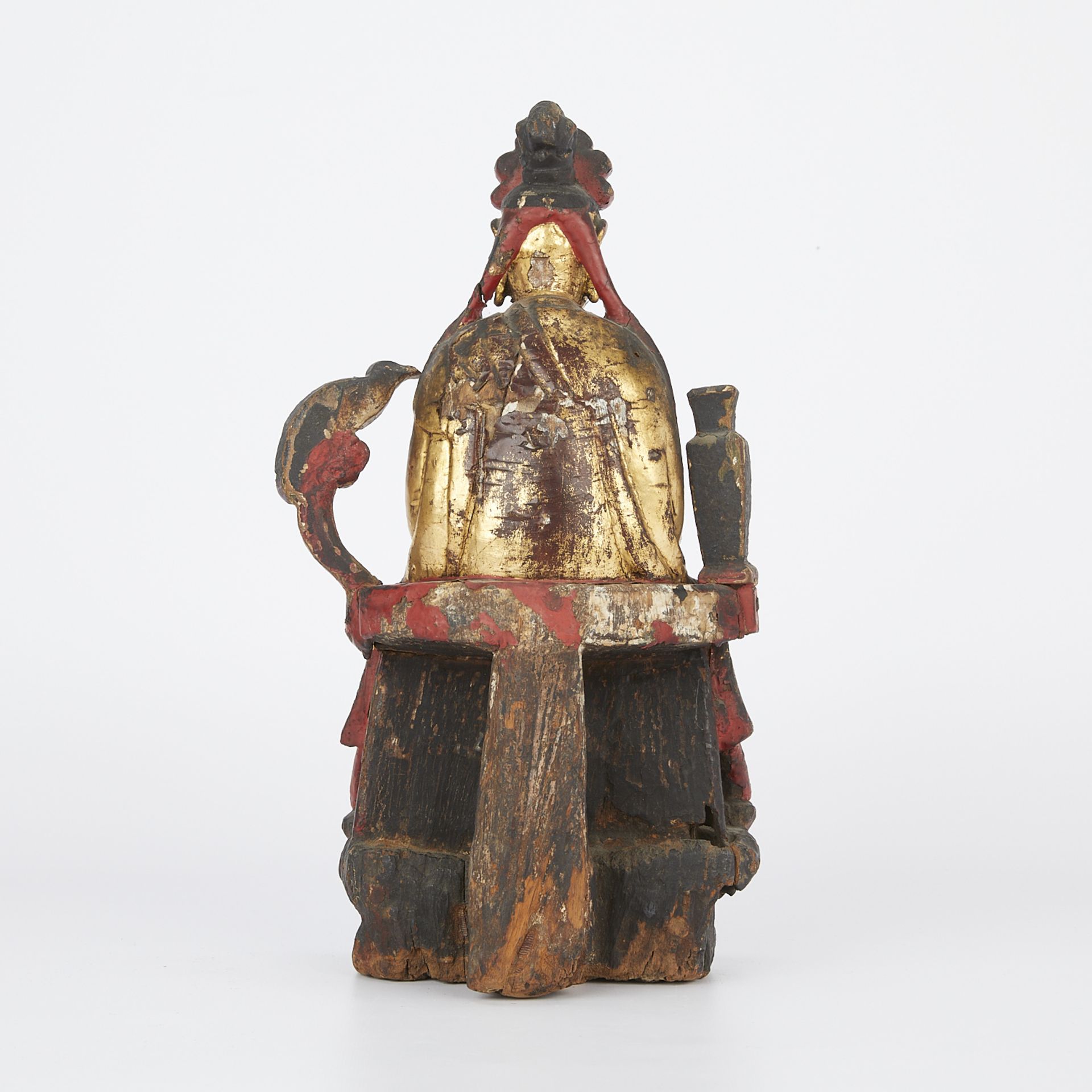 18th-19th c. Chinese Gilt Wooden Guanyin - Image 4 of 9