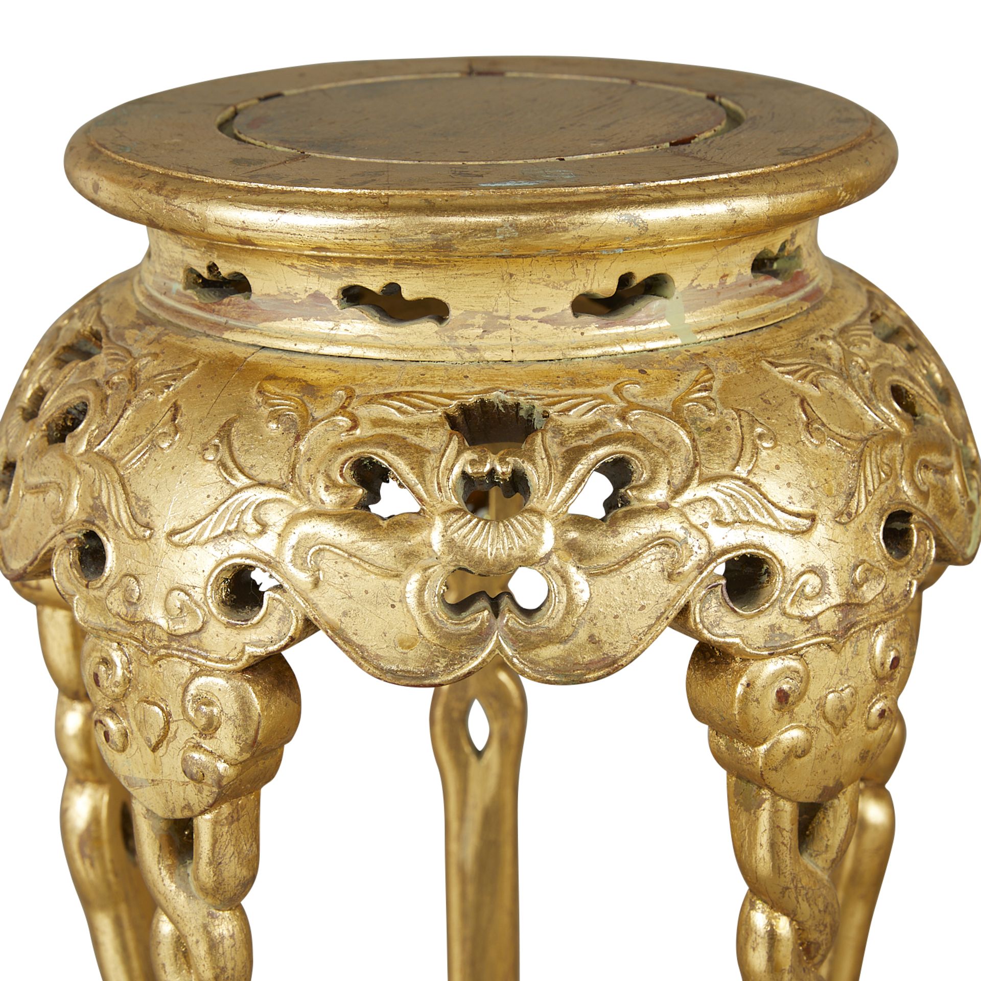 Pair of Gilt Wood Chinese Side Tables - Image 3 of 14