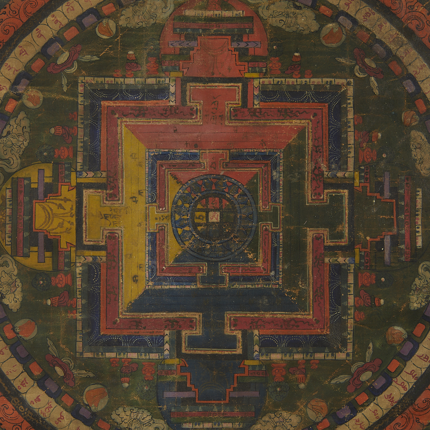18th c. Tibetan Mandala Thangka - Image 4 of 6