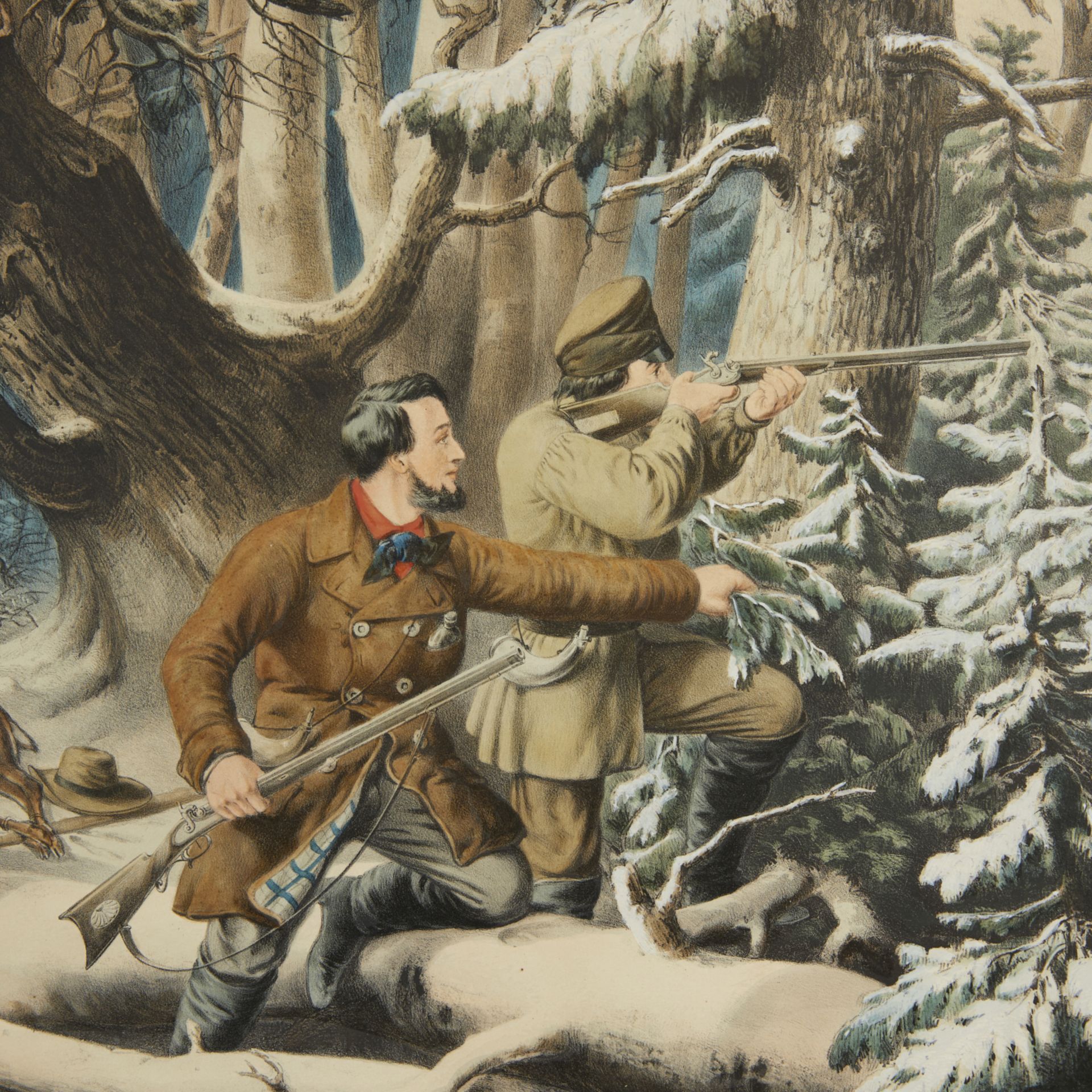 Currier & Ives "Am. Winter Sports: Deer Shooting" - Image 6 of 8