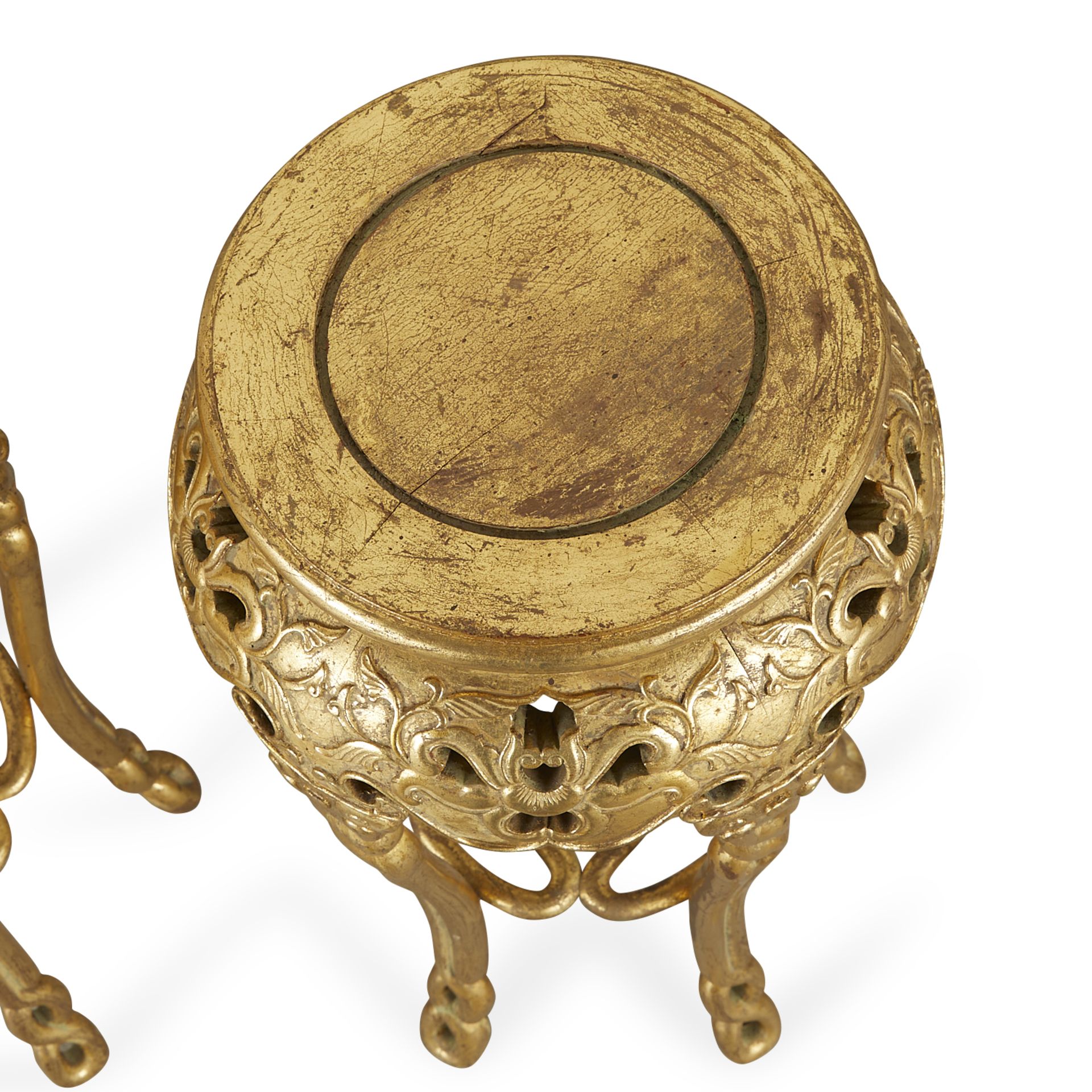 Pair of Gilt Wood Chinese Side Tables - Image 6 of 14