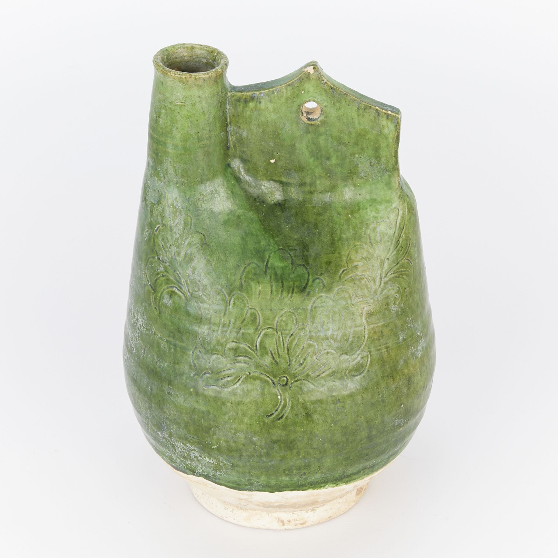 Chinese Liao Green Glazed Ceramic Ewer - Image 7 of 10