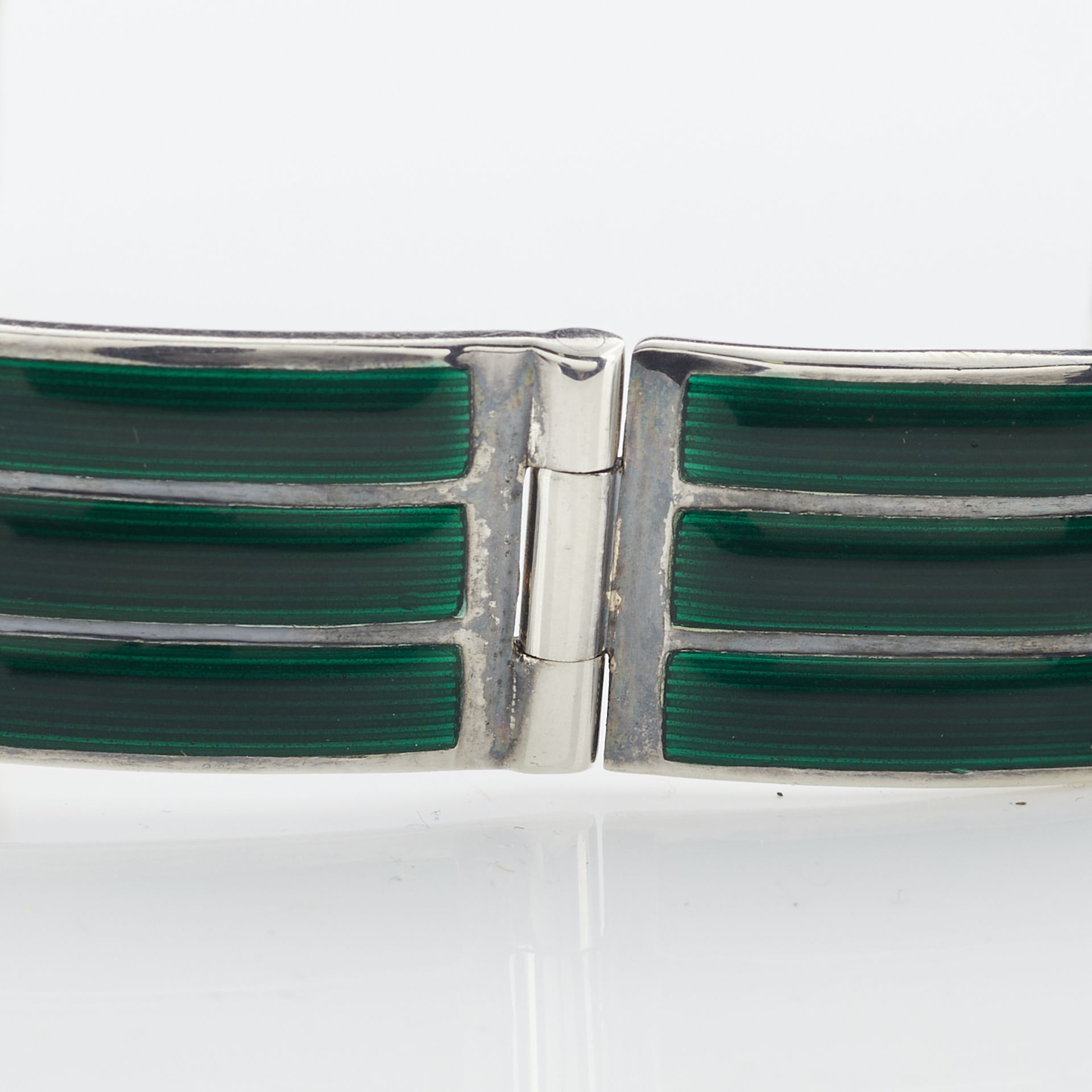 Antonio Fallaci Sterling & Enamel Belt Form Bangle - Image 9 of 12