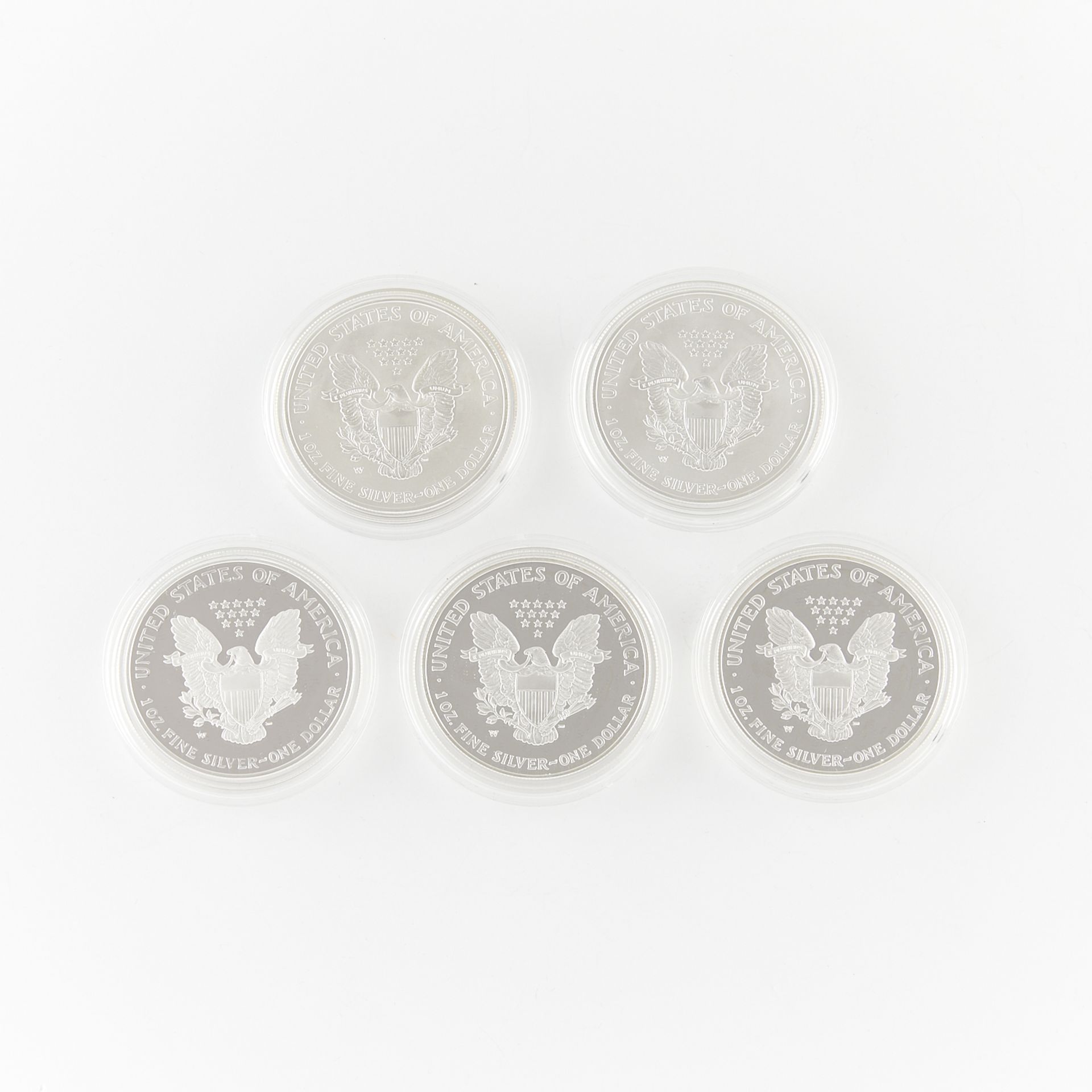 5 $1 American Eagle Silver Proof Coins - Image 2 of 3