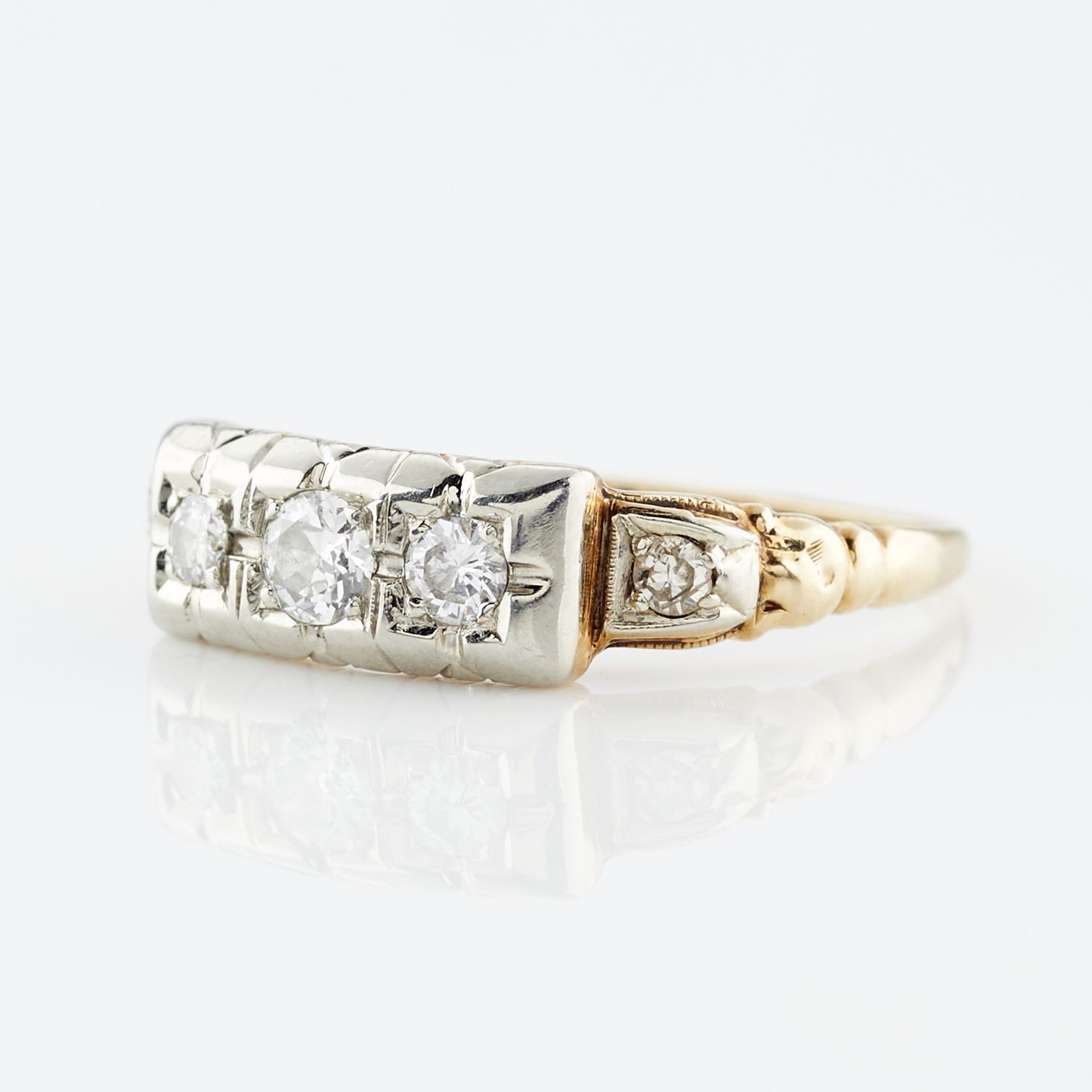 2 14k Gold Art Deco Style Diamond Rings - Image 13 of 17