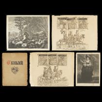 Group of 5 Old Master Engravings & Book