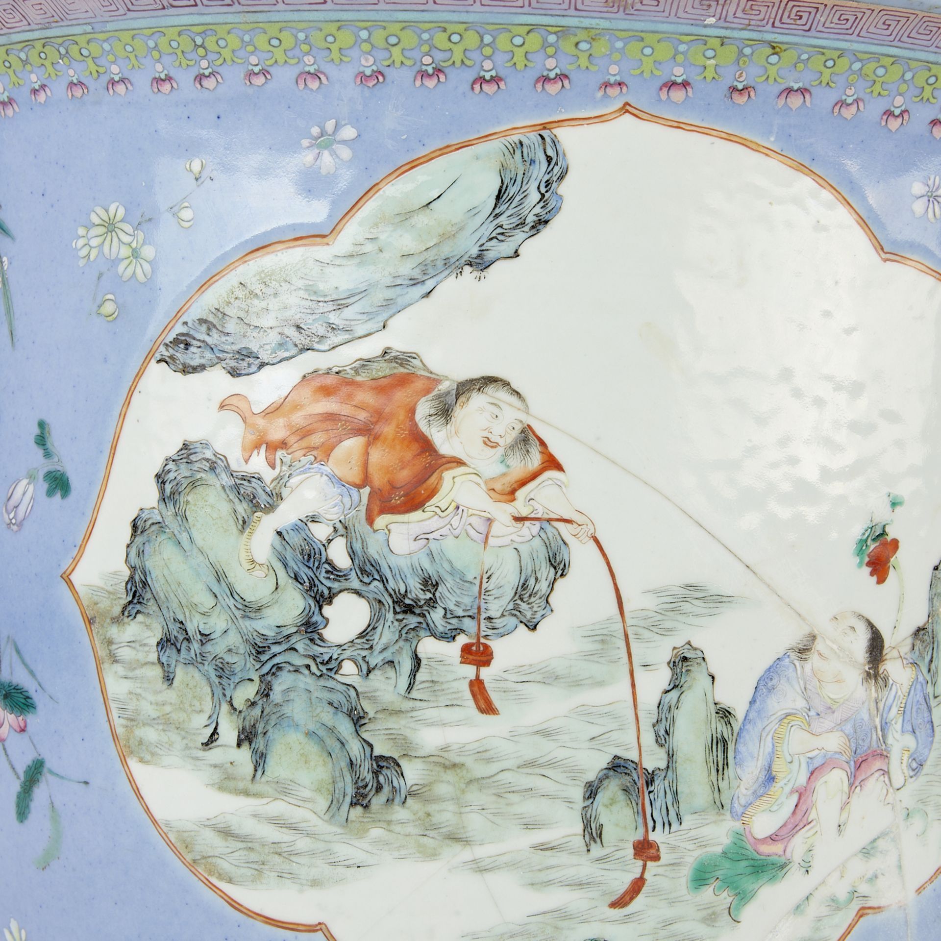 19th c. Chinese Famille Rose Porcelain Planter - Bild 8 aus 14