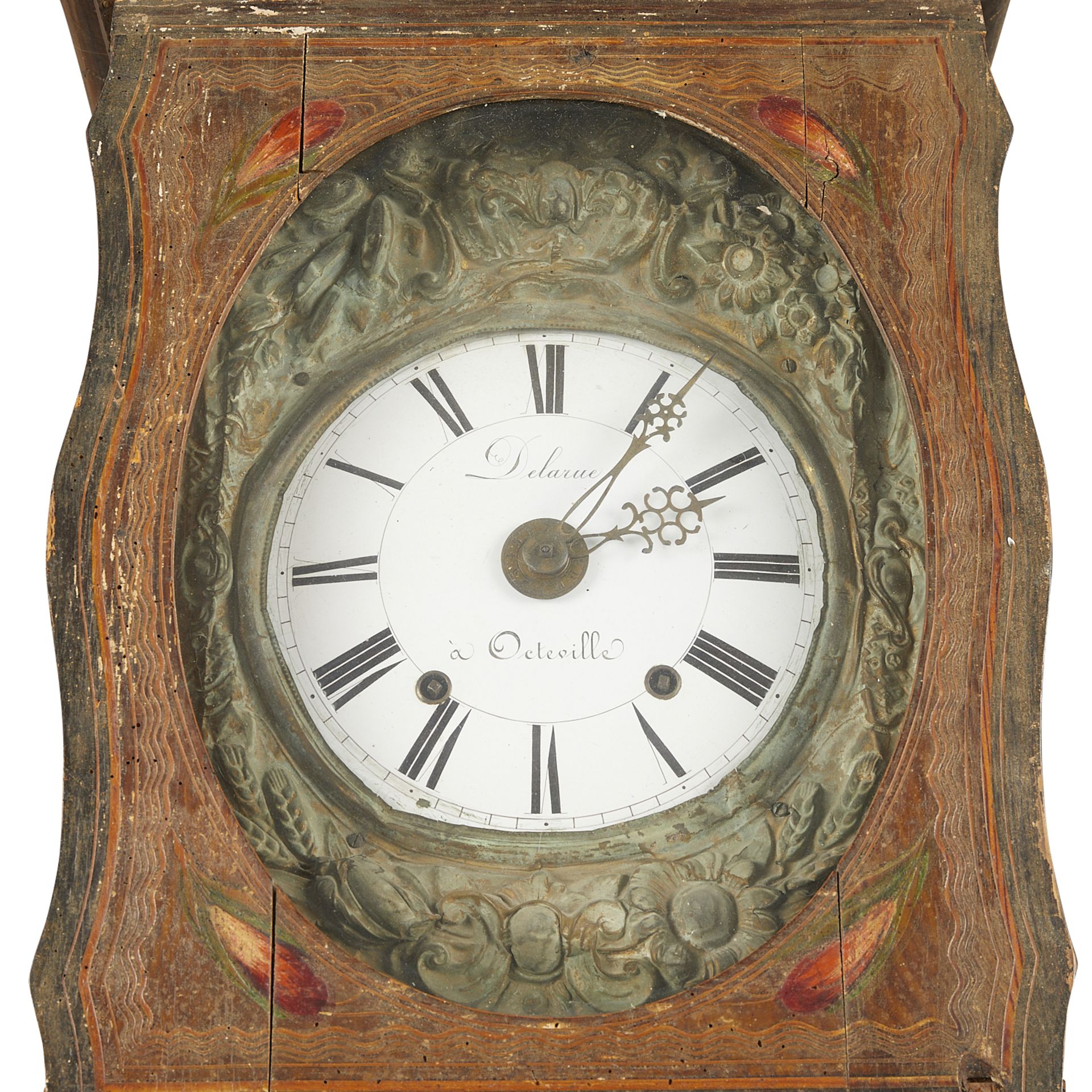 Delarue French Country Painted Grandfather Clock - Image 12 of 22