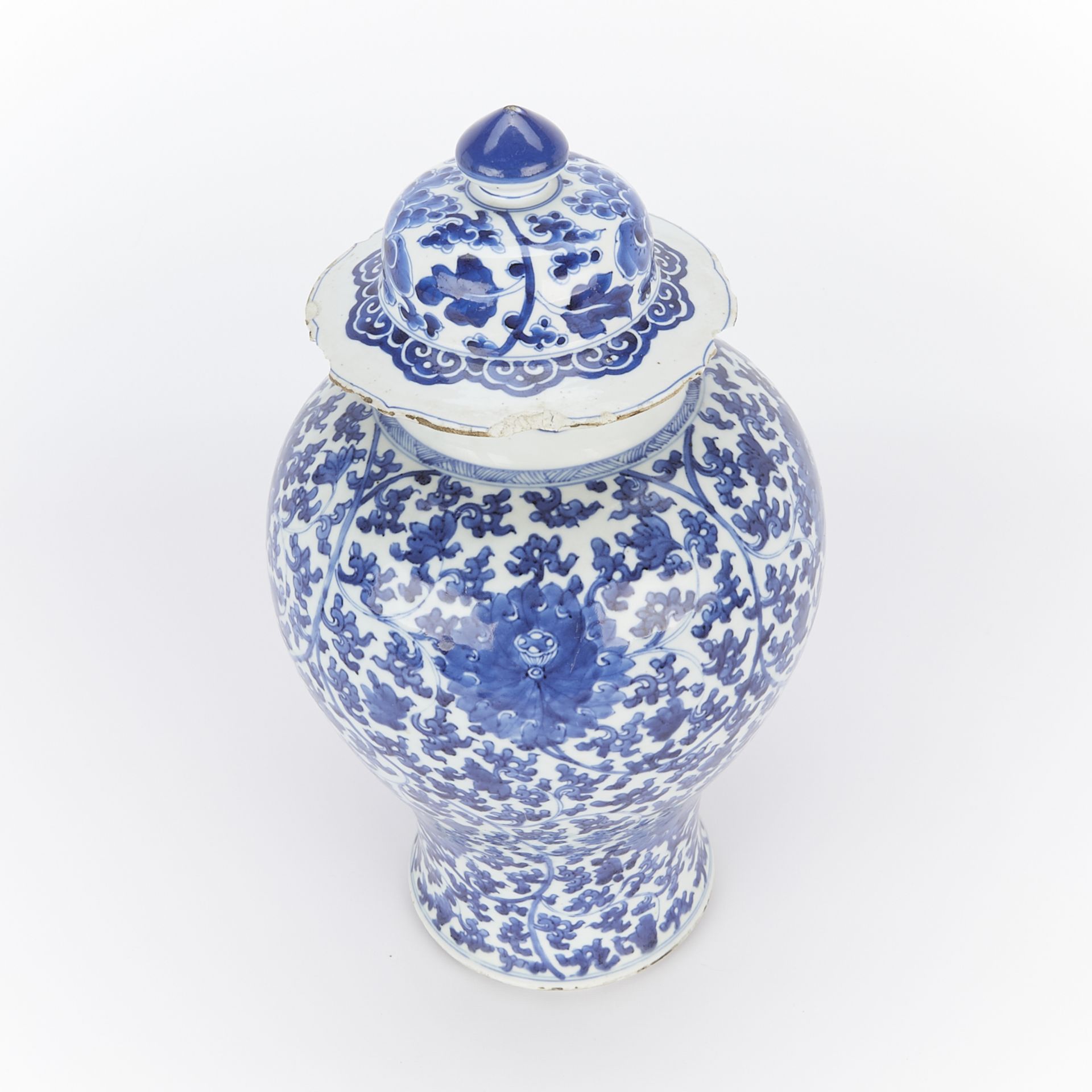 19th c. Chinese B&W Porcelain Baluster Vase - Bild 7 aus 15