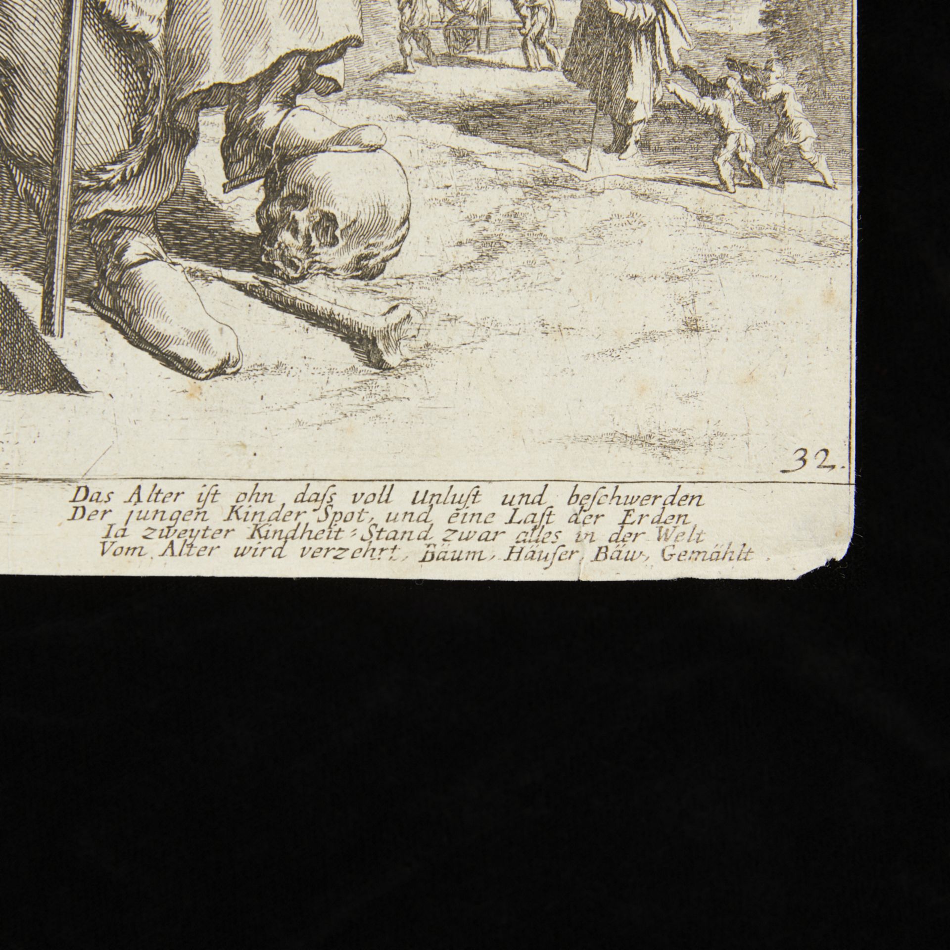 Kusel "Allegory of Time and Old Age" Etching - Image 5 of 8