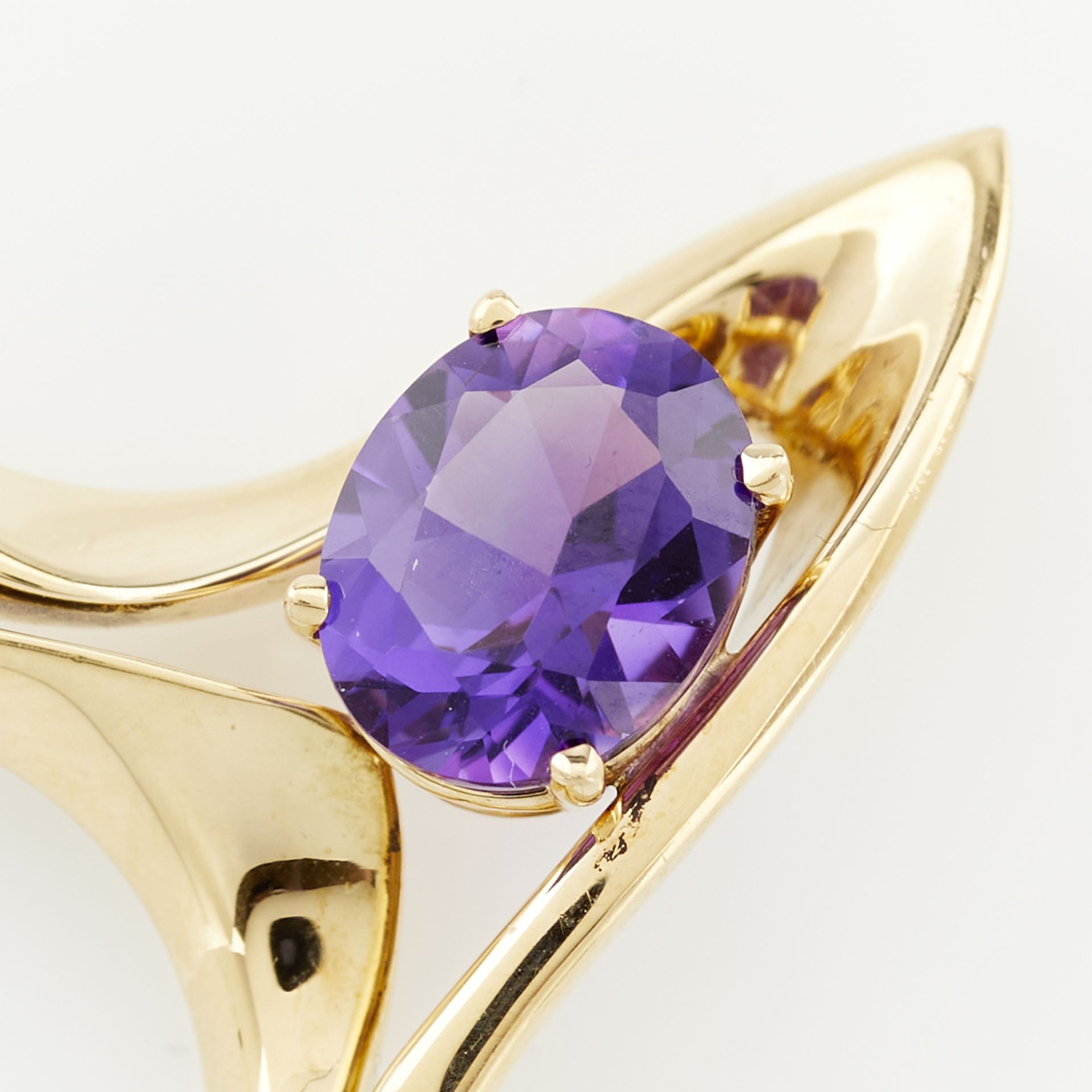 18k Gold Pendant with Amethyst & Citrine - Image 4 of 6