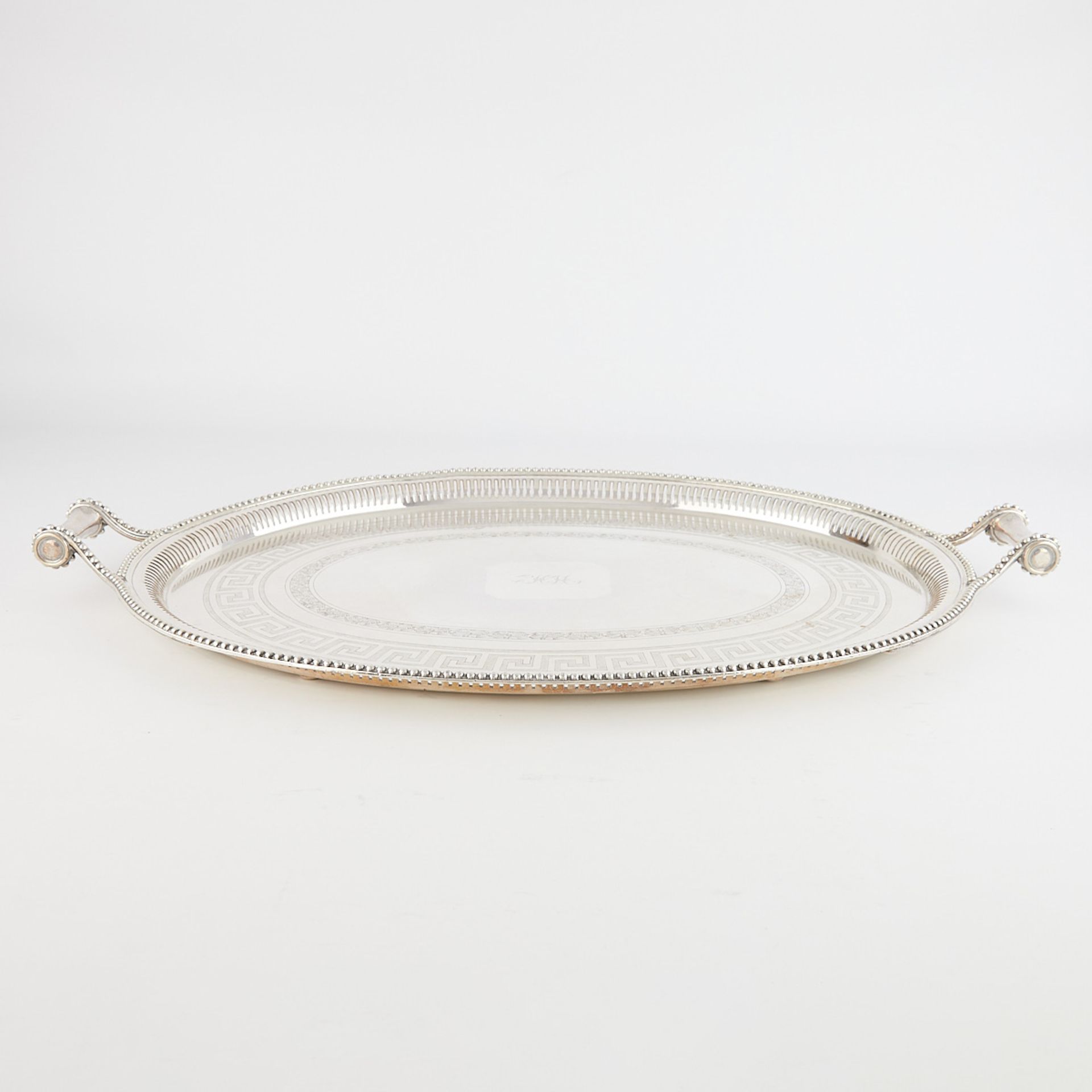 Large Sheffield Silverplate Serving Tray - Image 3 of 8