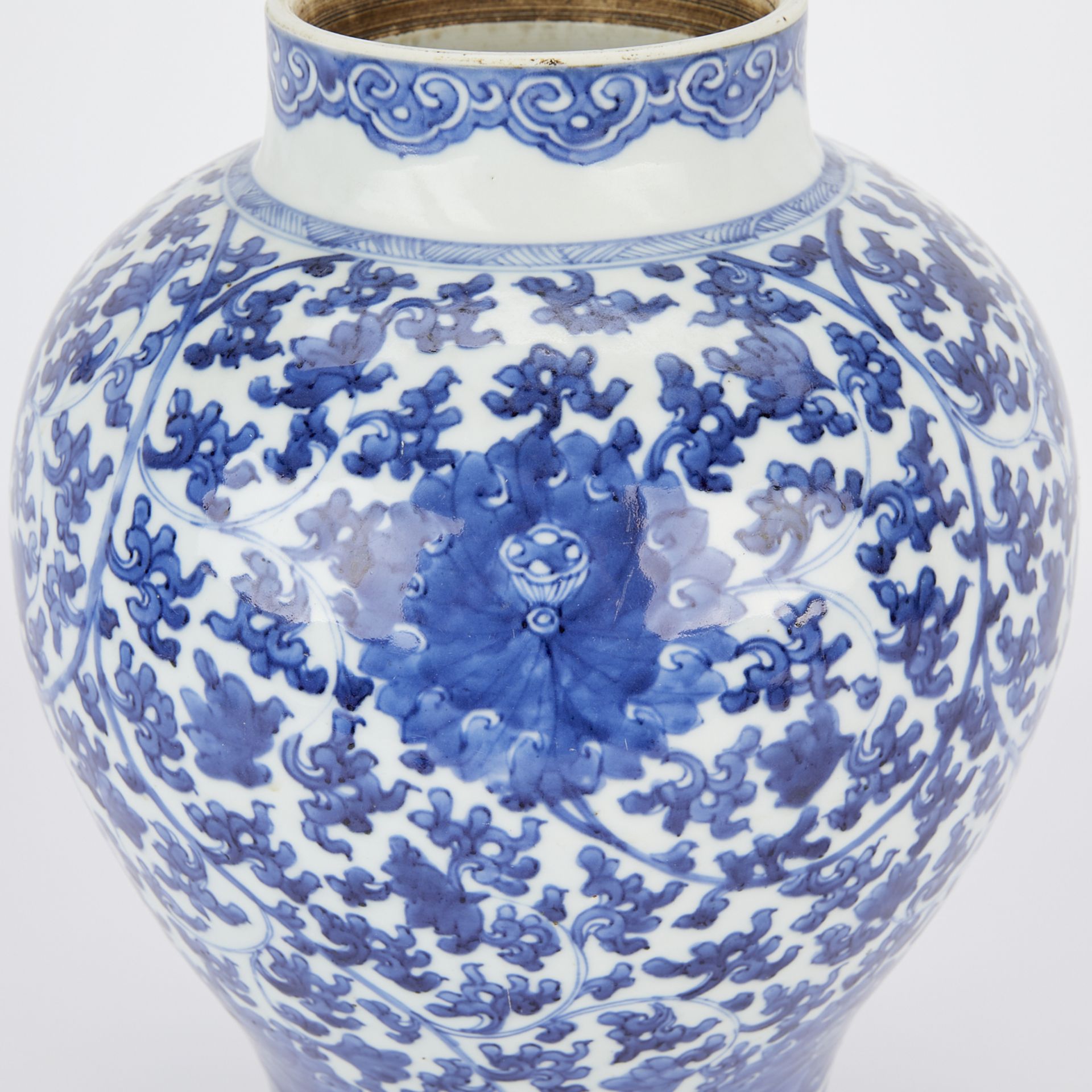 19th c. Chinese B&W Porcelain Baluster Vase - Image 14 of 15