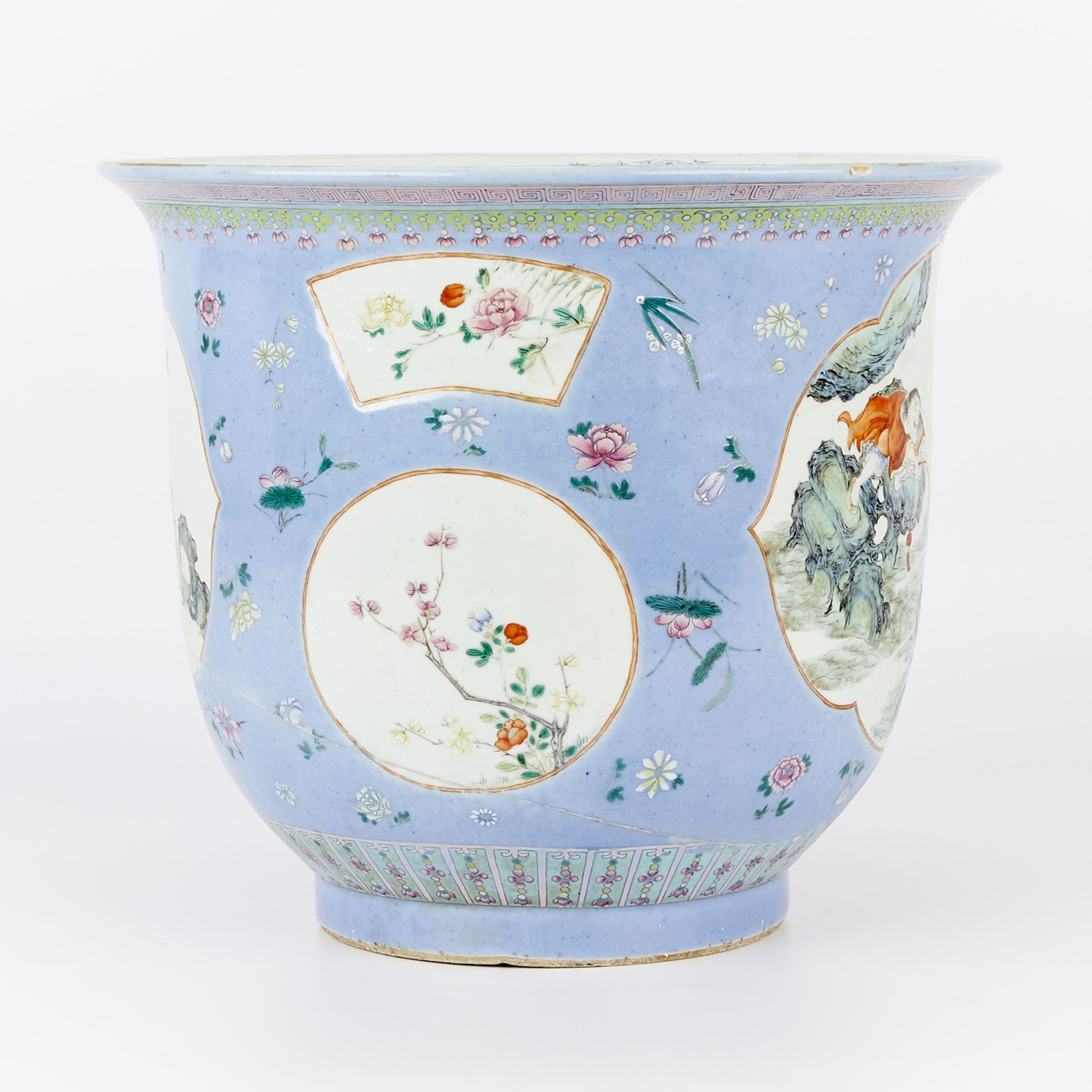 19th c. Chinese Famille Rose Porcelain Planter - Bild 6 aus 14