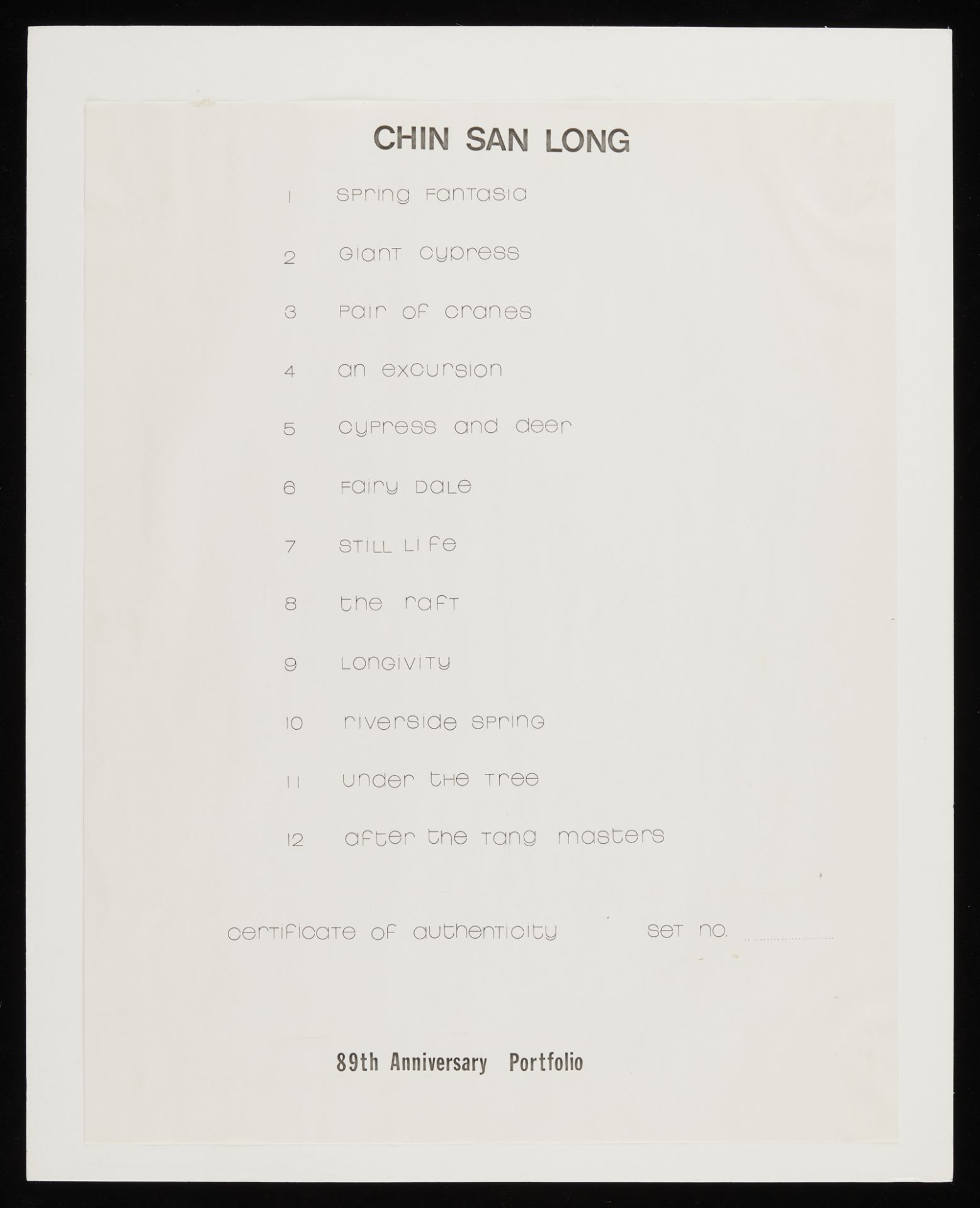 Chin San Long Portfolio Ephemera & Photo - Bild 9 aus 12