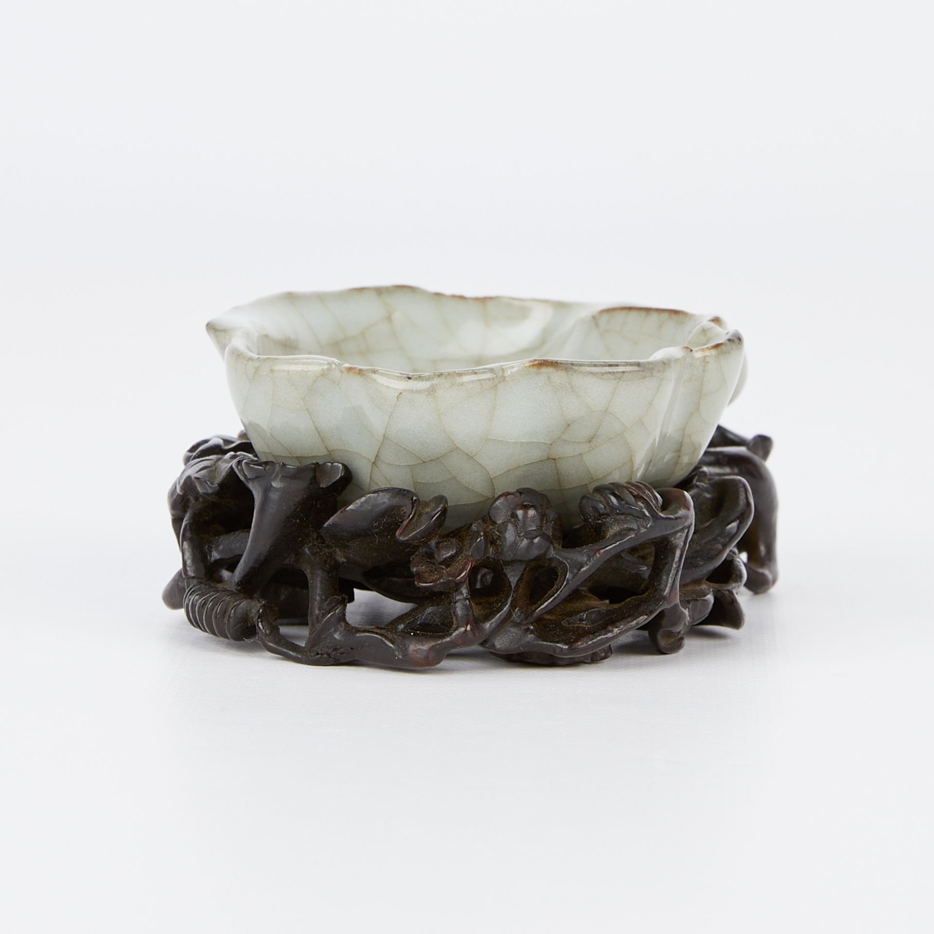 Chinese Ceramic Shell w/ Stand - Image 6 of 11