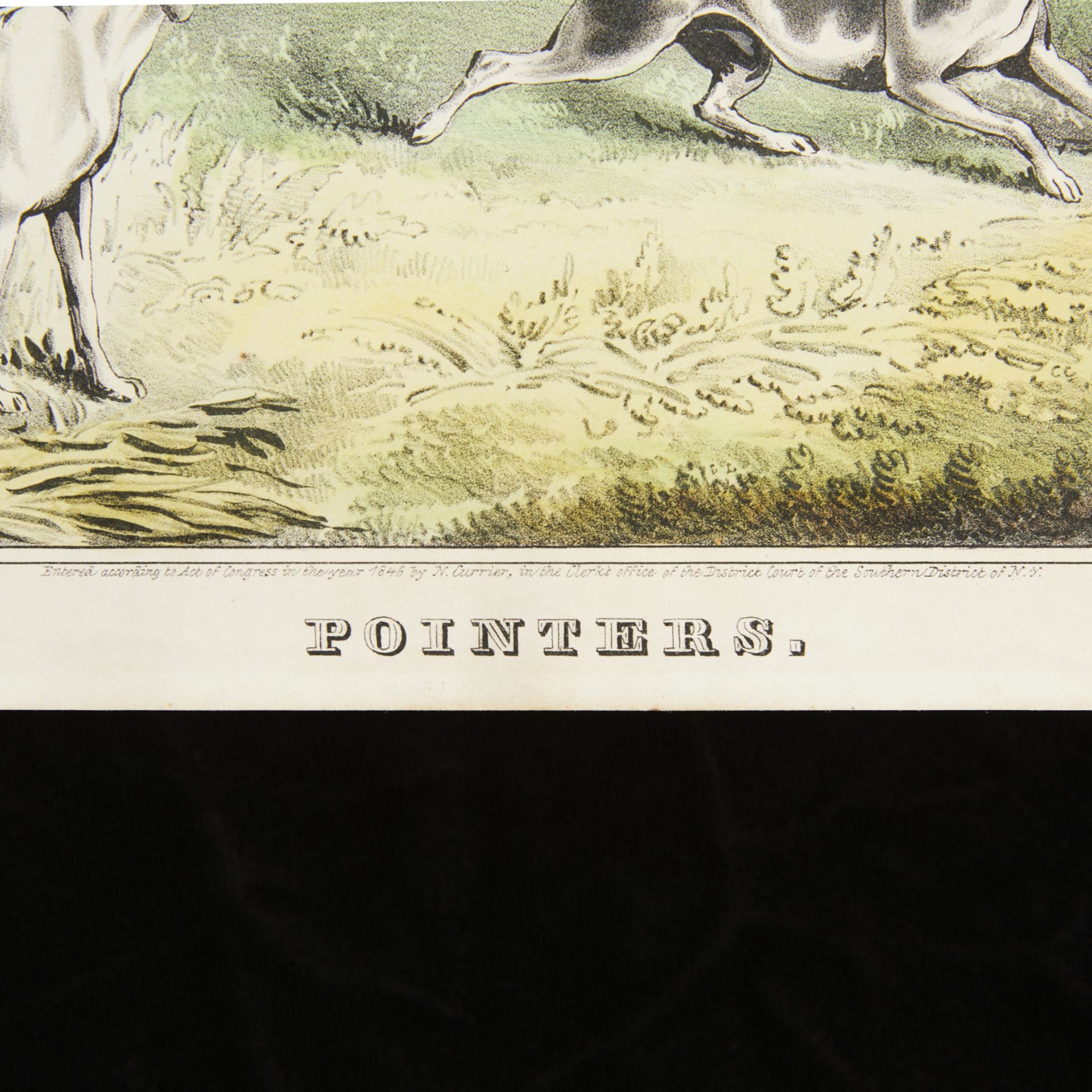 Currier & Ives "Pointers" Print 1846 - Bild 2 aus 8