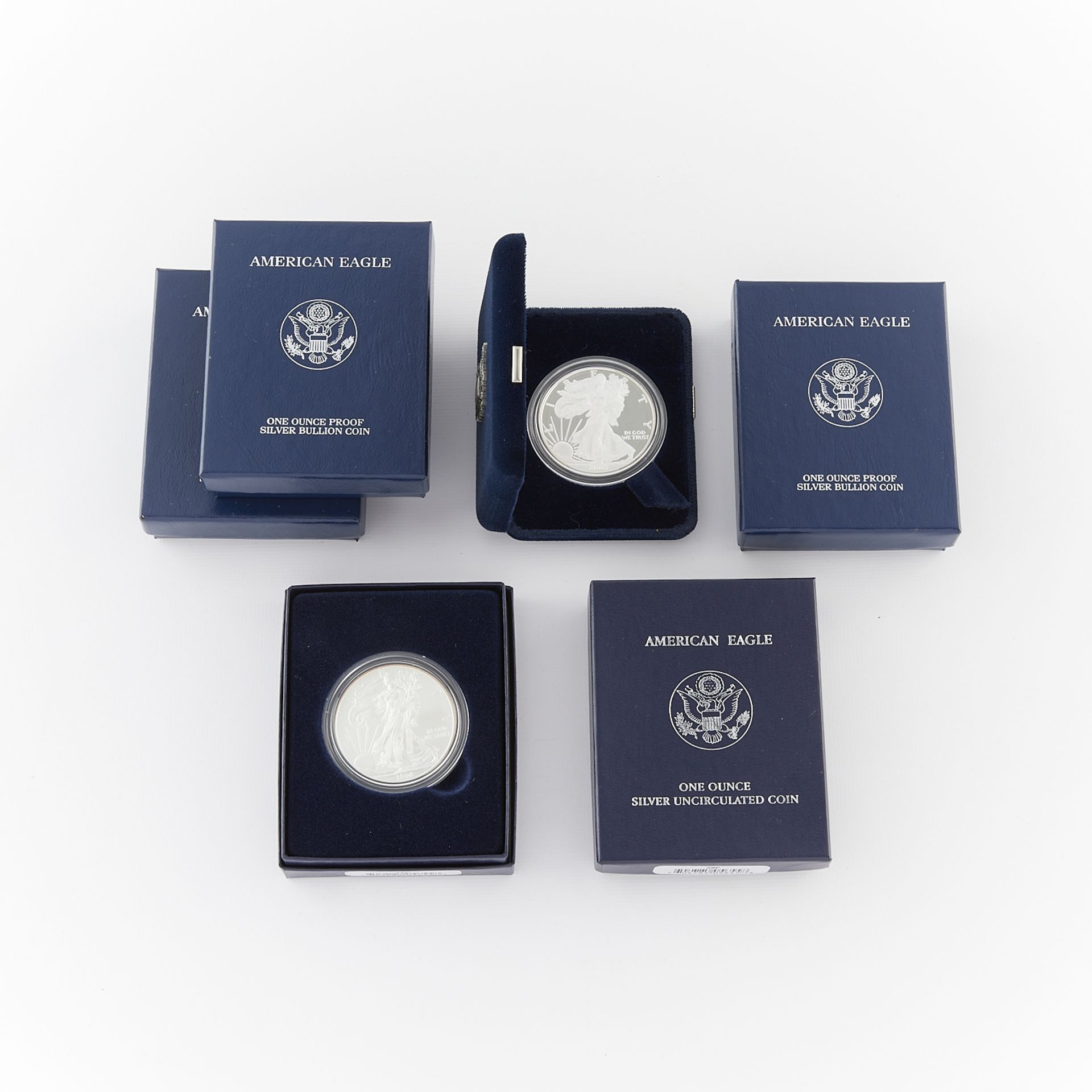 5 $1 American Eagle Silver Proof Coins - Image 3 of 3