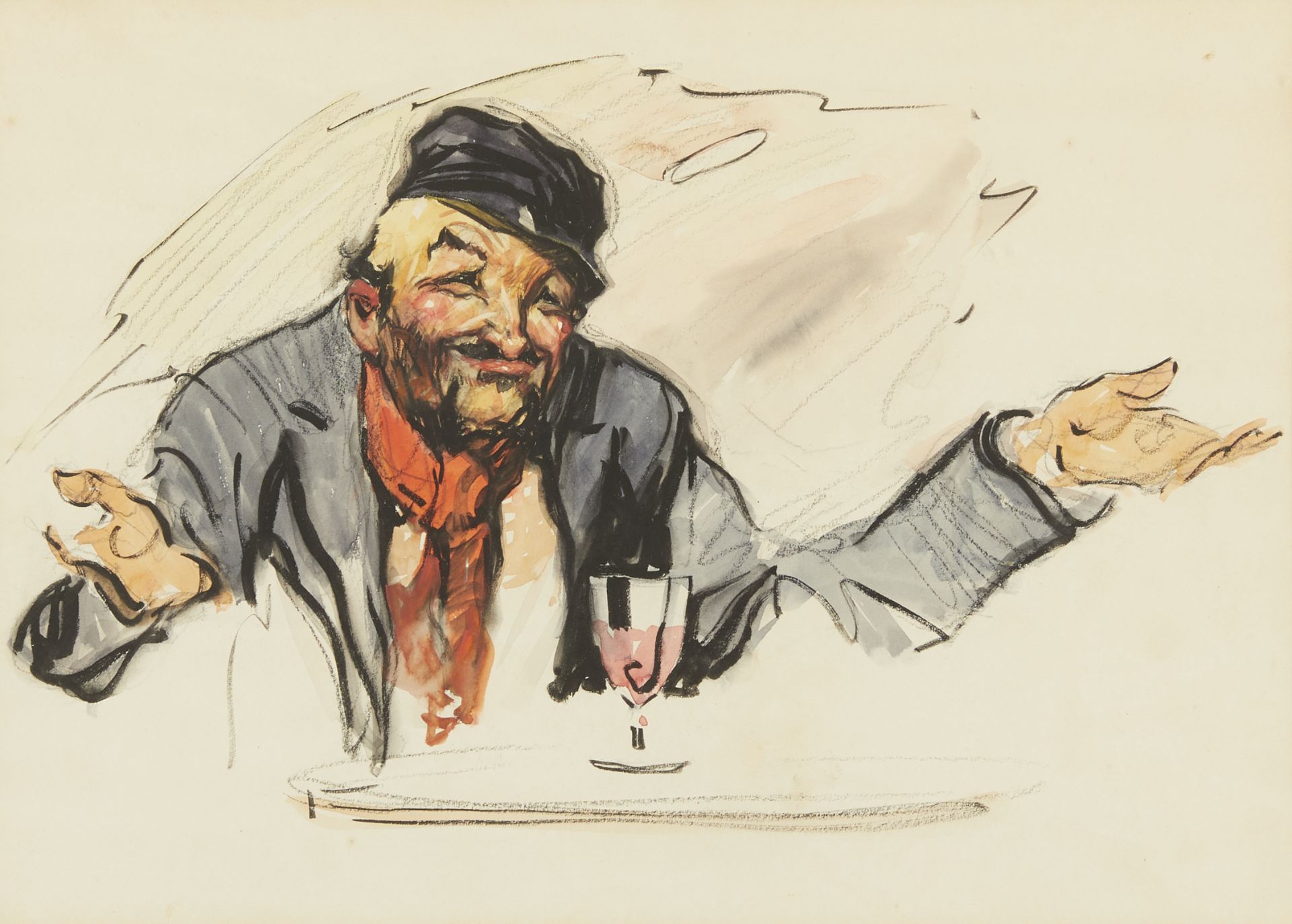 Pair Gordon Grant Drinking Men Drawings - Image 2 of 12