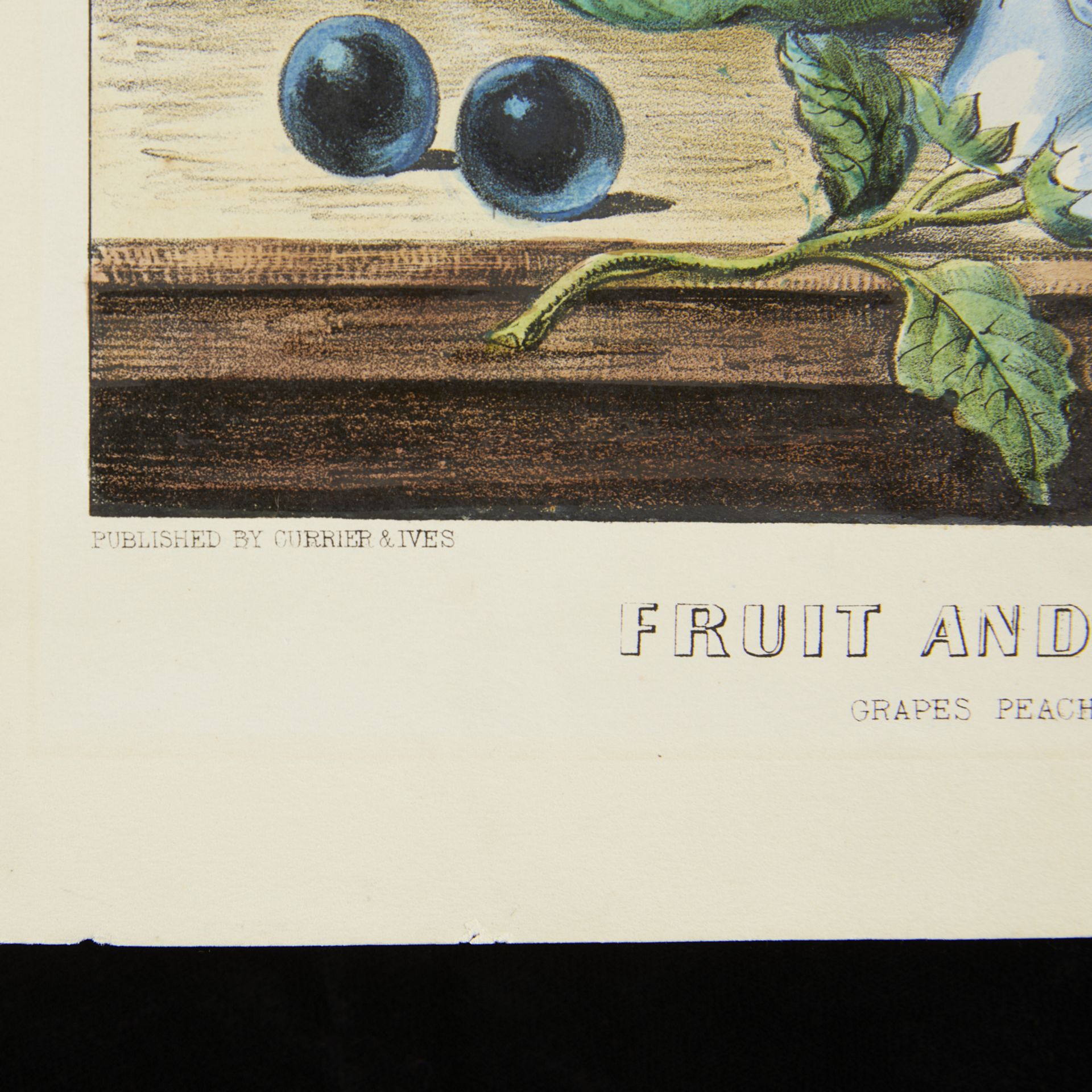 Currier & Ives "Fruit & Flowers" Print 1870 - Image 4 of 8