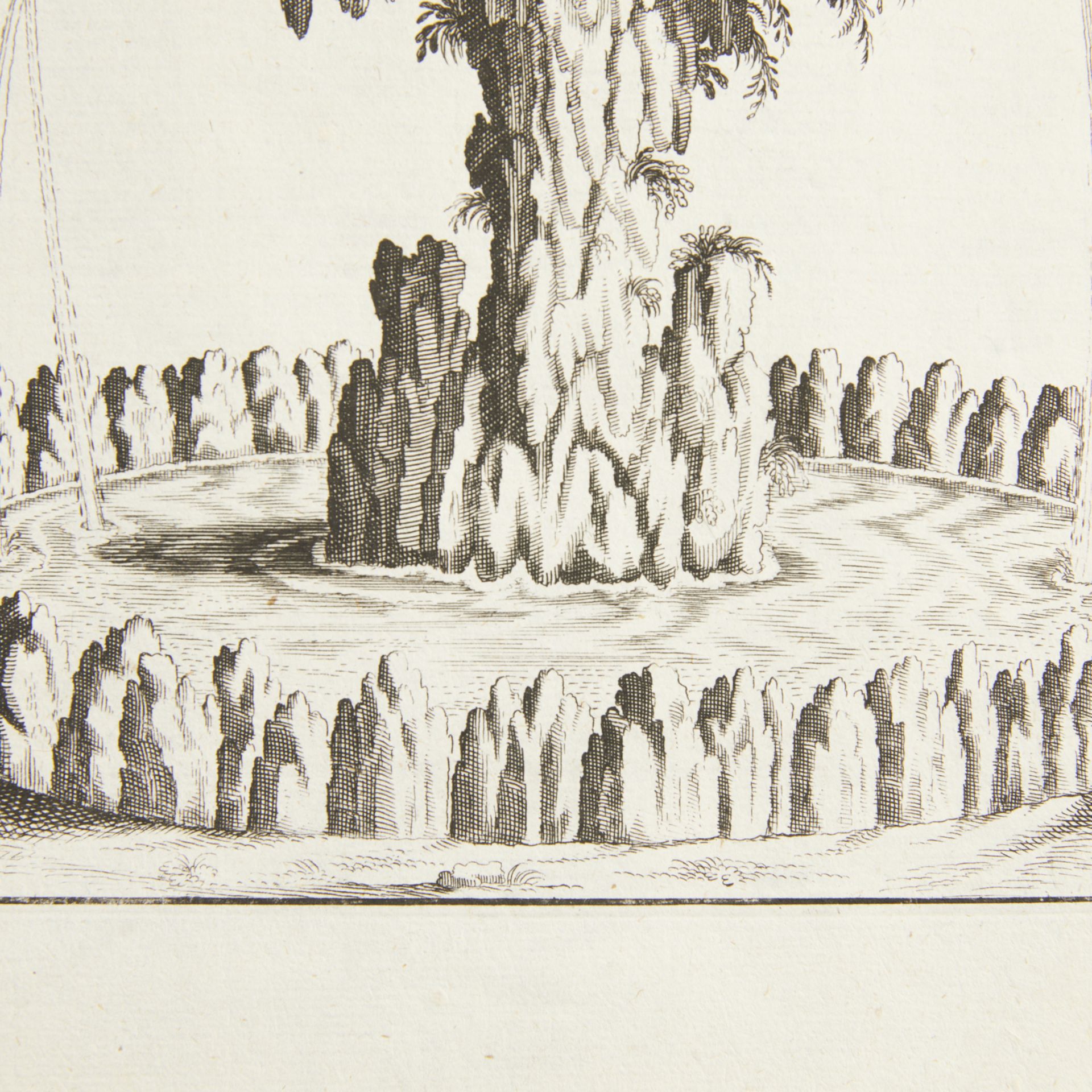 Pair Bockler Fountain Etchings ca. 1664 - Image 5 of 13