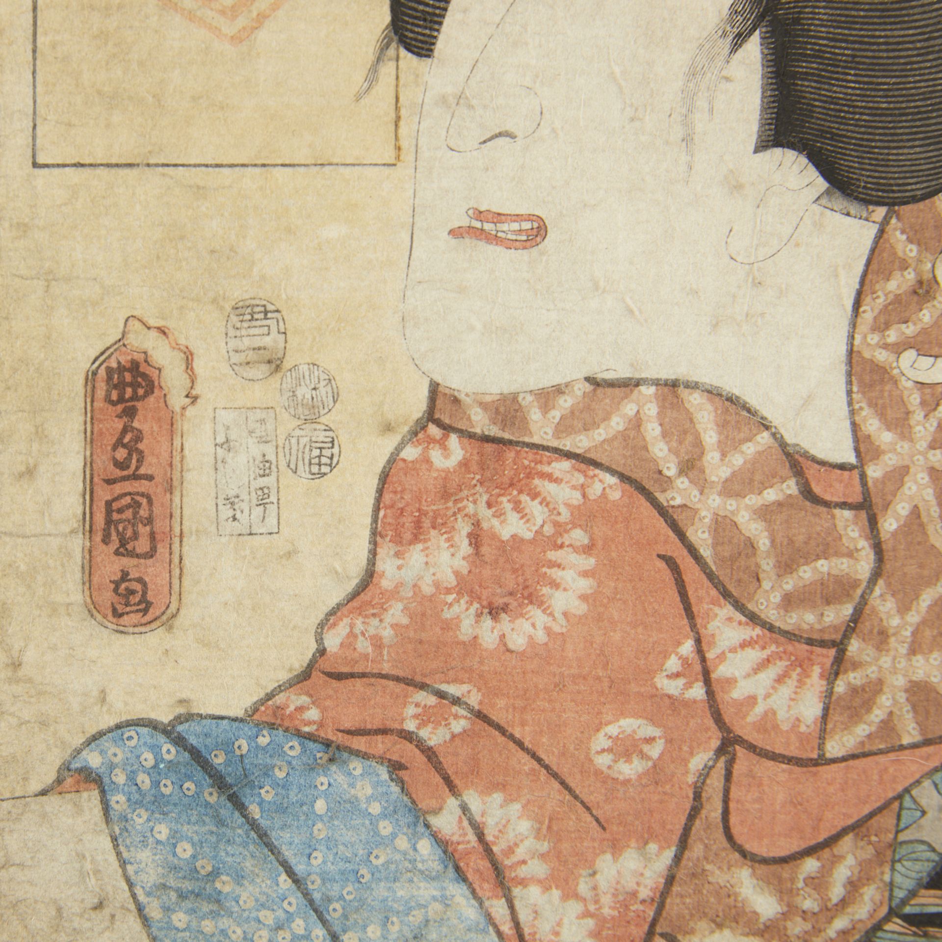 4 Kunisada Edo Period Woodblock Prints - Bild 4 aus 28