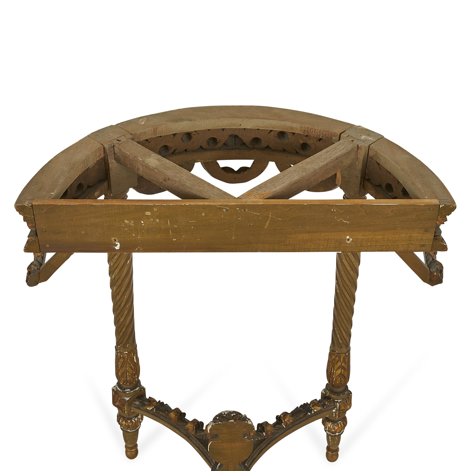 Pr French Louis XVI Style Demilune Hall Tables - Image 16 of 22
