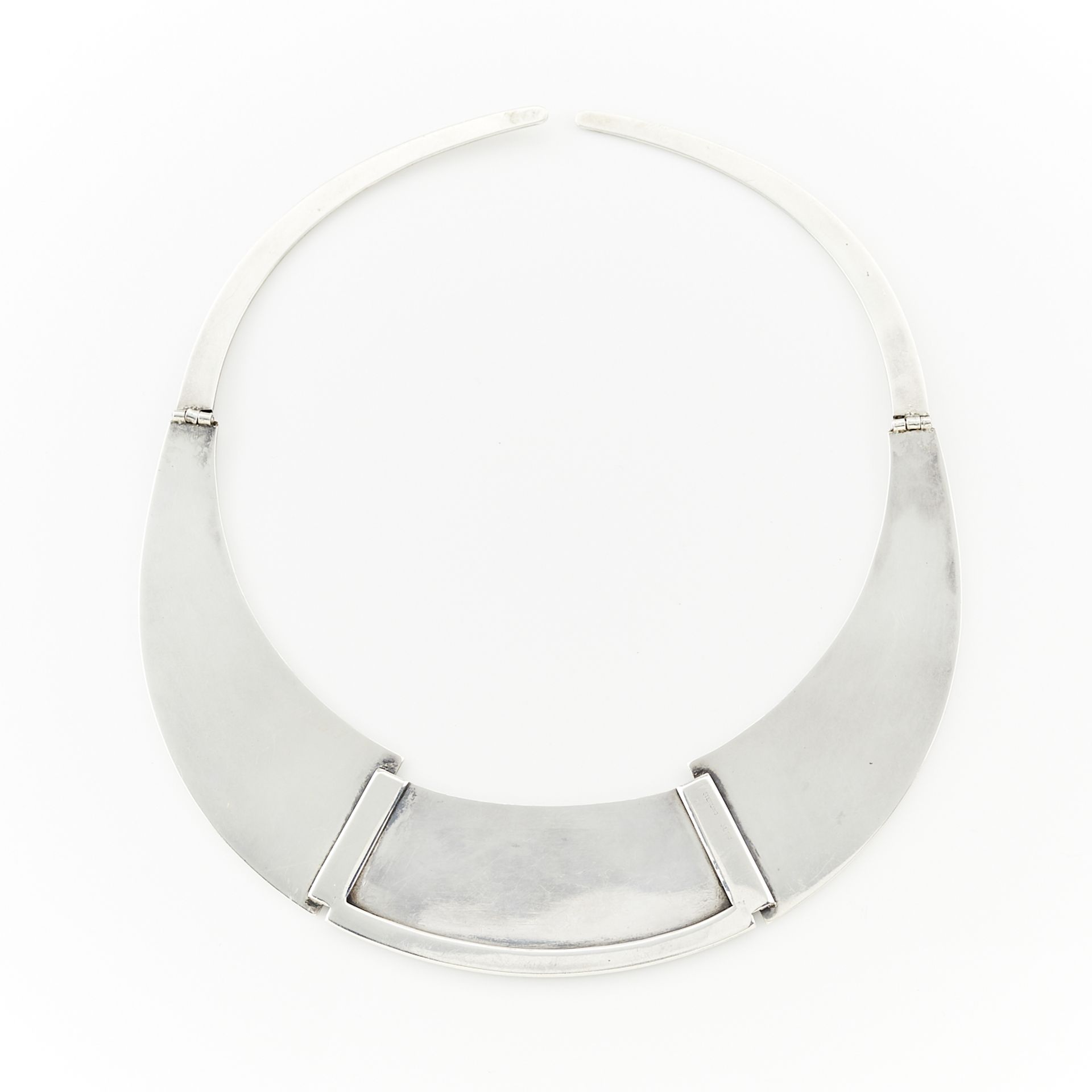 Silver Modernist Bib Necklace - Image 5 of 7