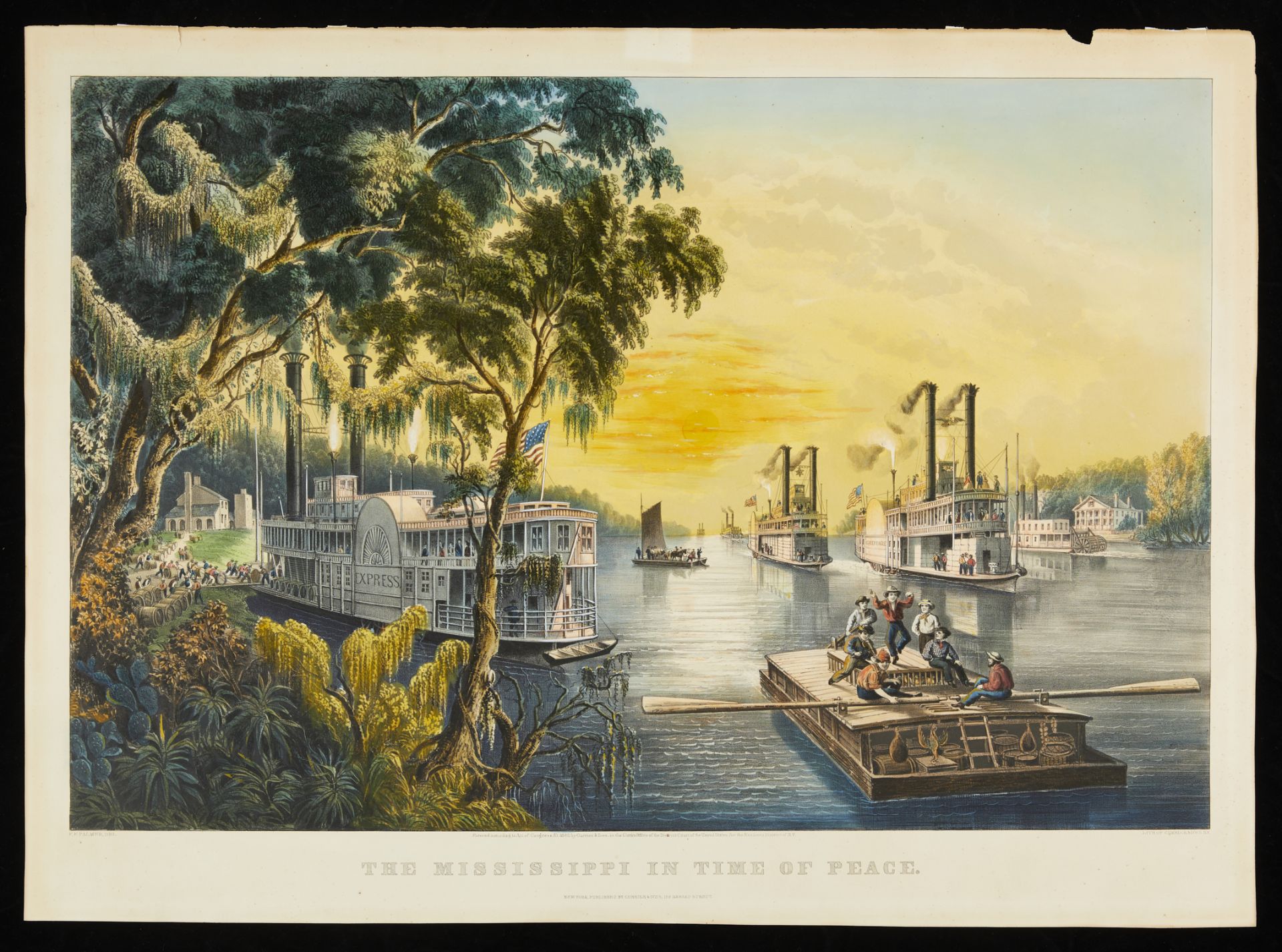 Currier & Ives "The Mississippi in Time of Peace" - Image 3 of 10