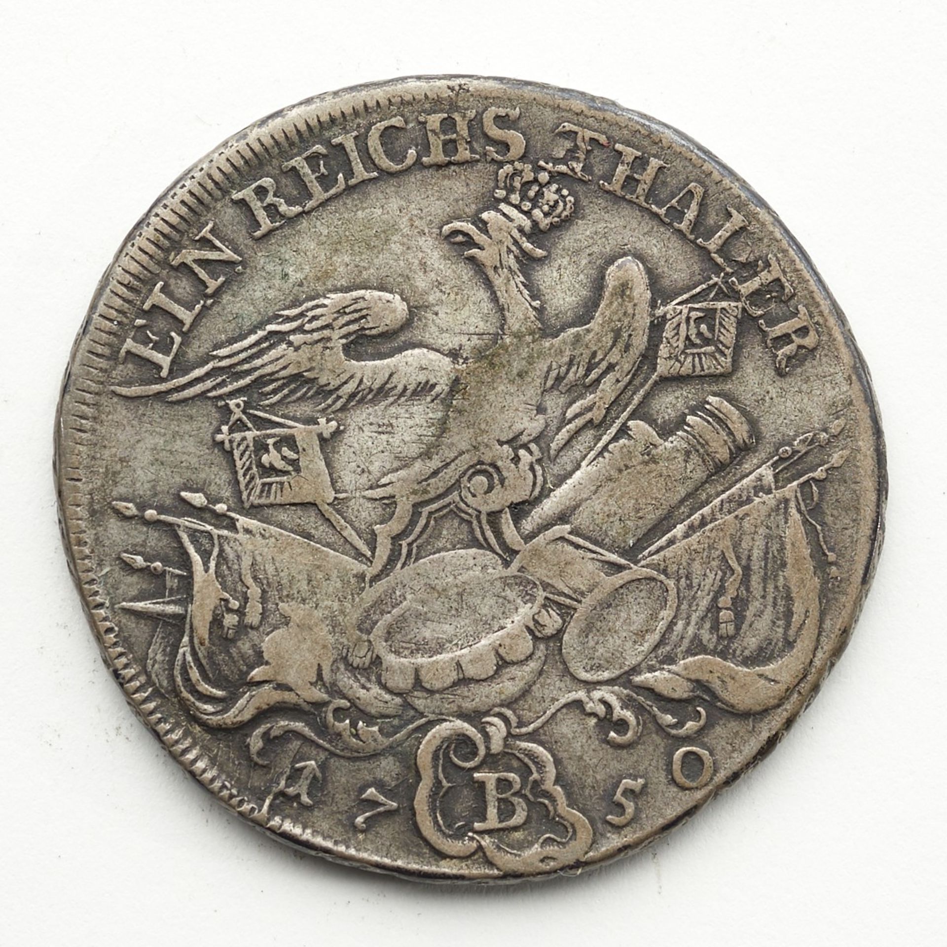 Prussian 1750-B Thaler Coin - Image 2 of 2