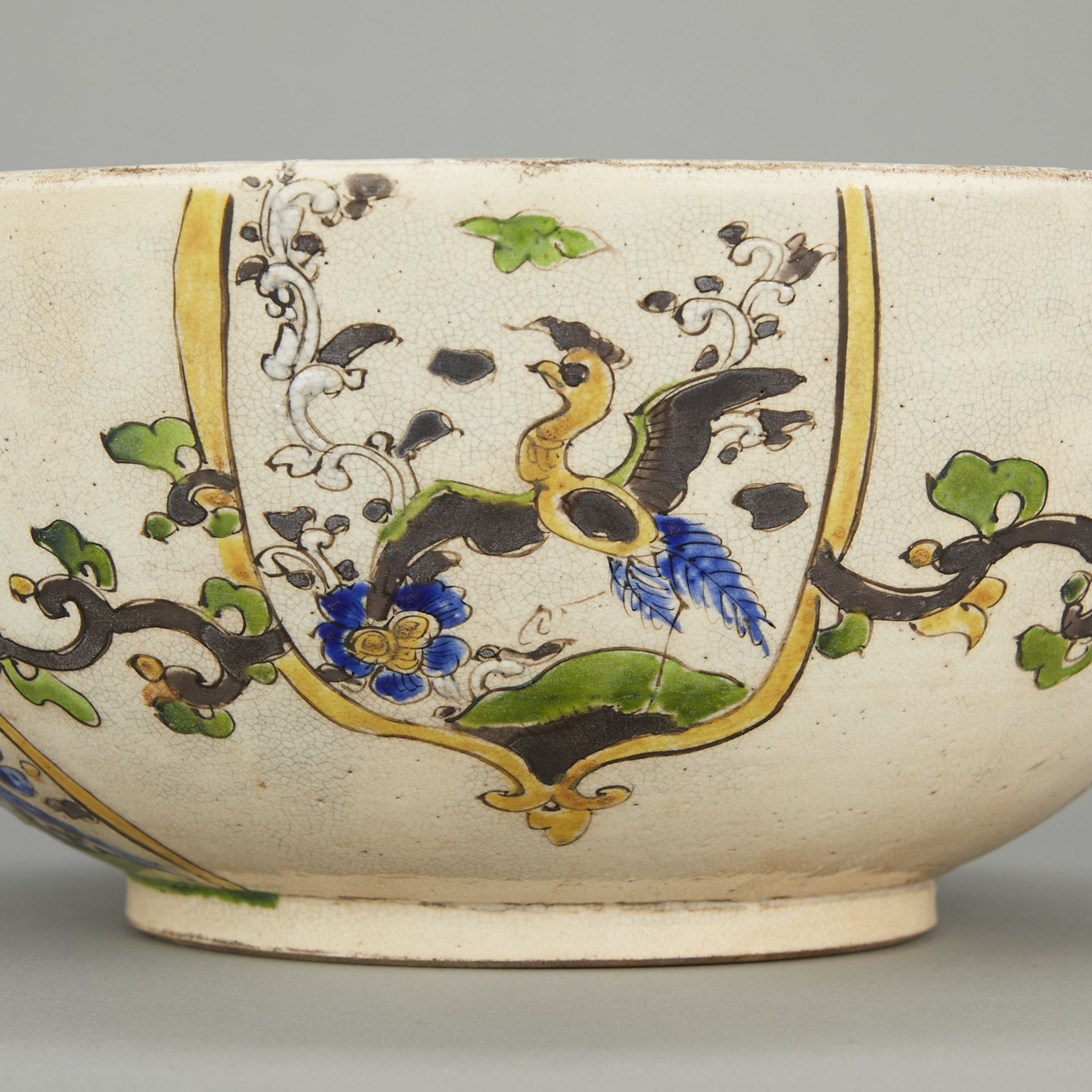 Japanese Satsuma Kutani Ceramic Dragon Bowl - Bild 12 aus 12