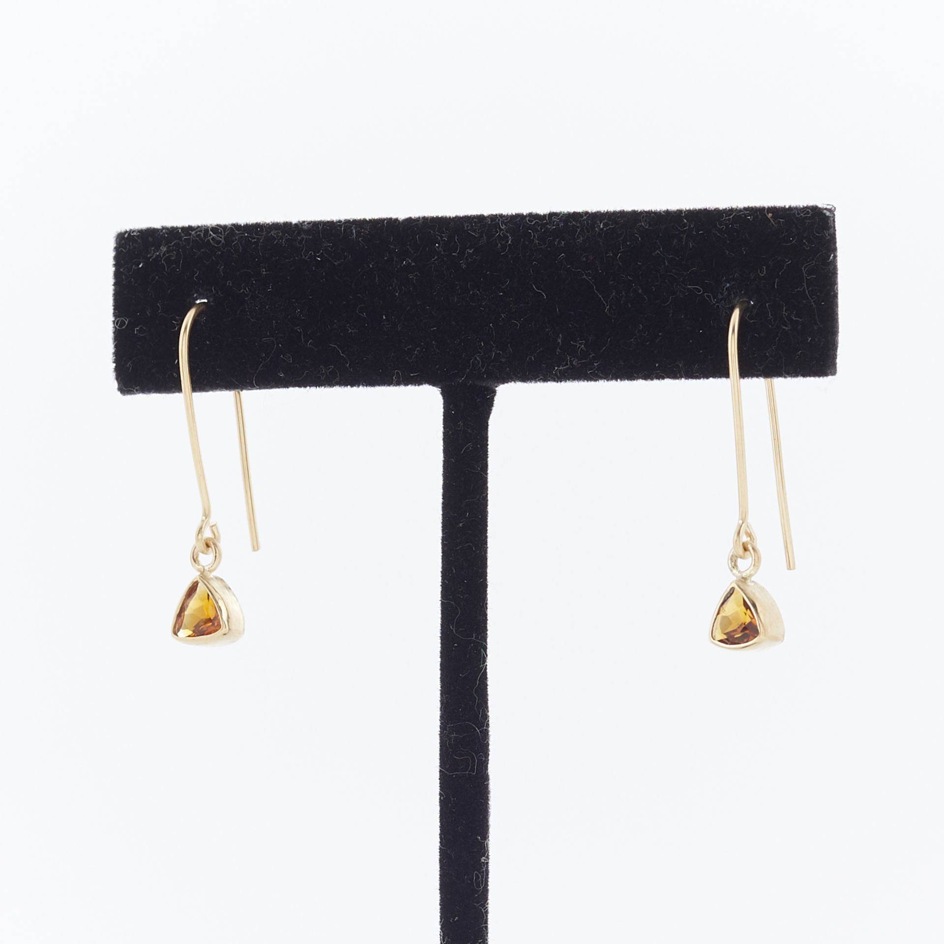 14k Yellow Gold & Citrine Earrings - Image 6 of 7