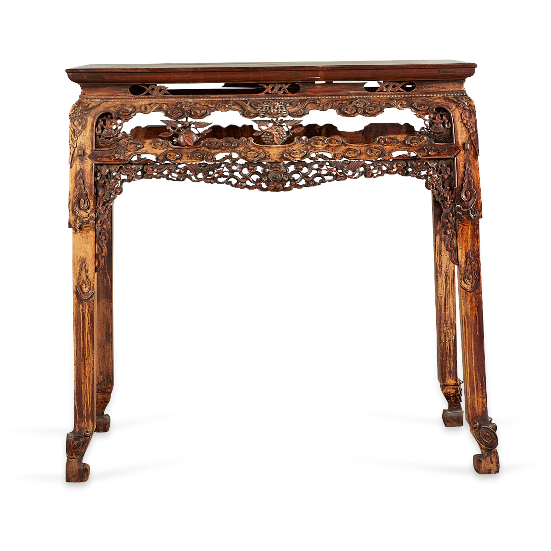 19th c. Vietnamese or Chinese Carved Altar Table - Bild 3 aus 14