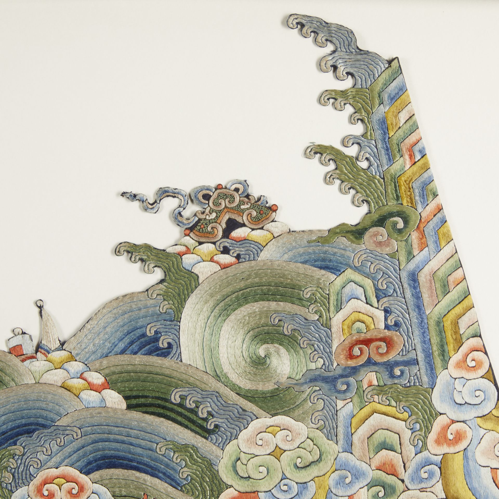 Rare Chinese Embroidered Silk Robe End - Bild 5 aus 7