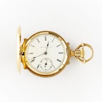 Illinois Watch Co. 18K Gold Filled Hunter Pocket Watch