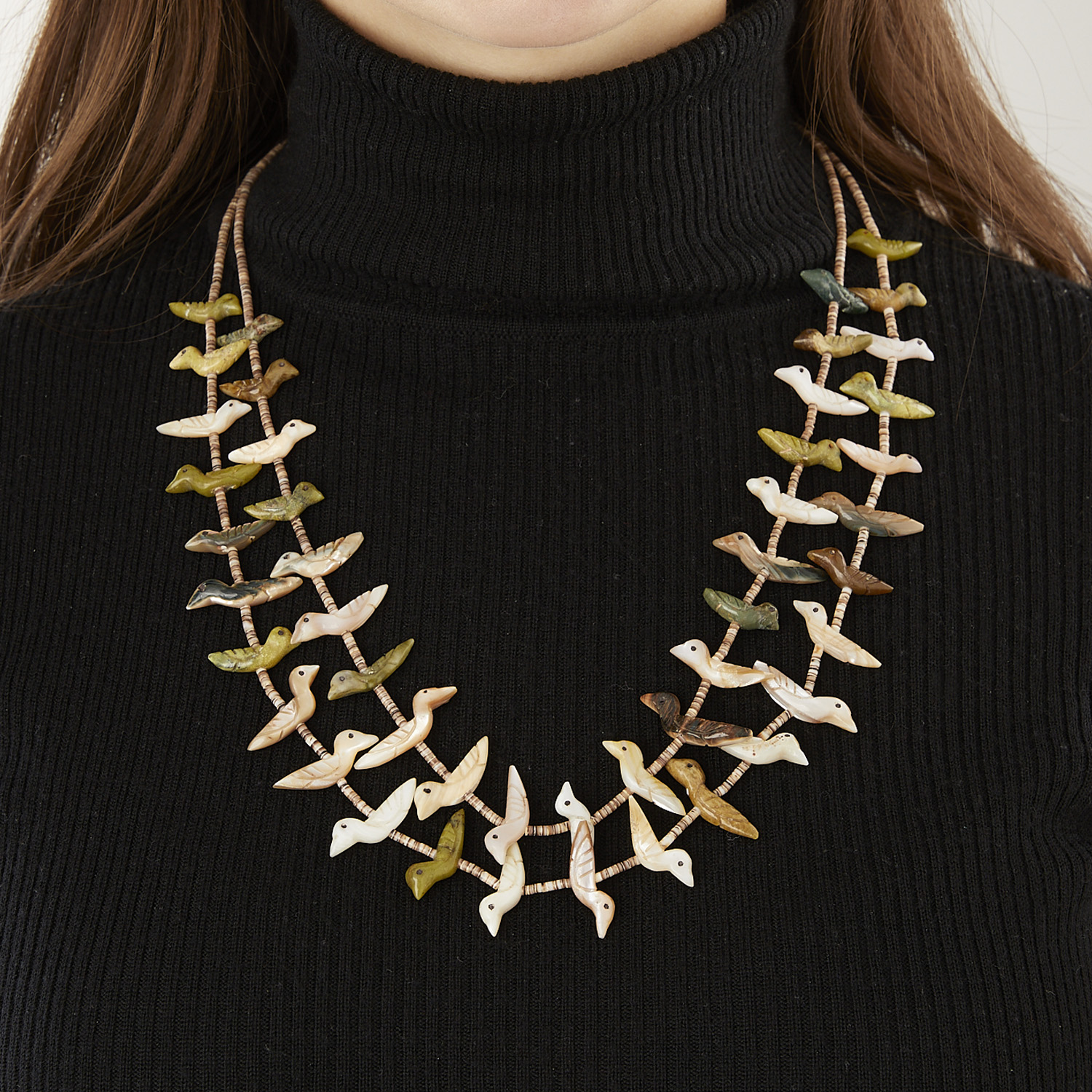 Zuni Fetish Necklace & Earrings - Image 2 of 11