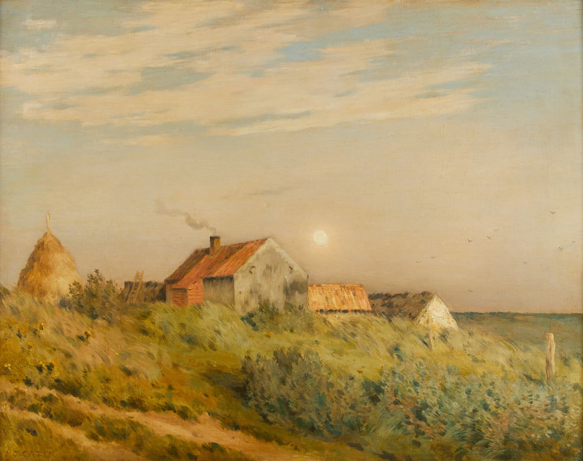 Jean-Charles Cazin Countryside Landscape Painting - Image 3 of 10