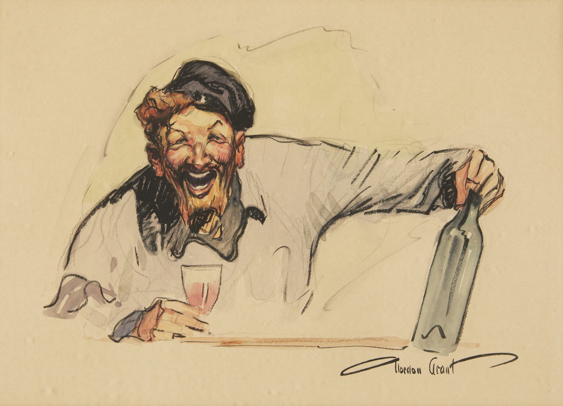 Pair Gordon Grant Drinking Men Drawings - Image 9 of 12