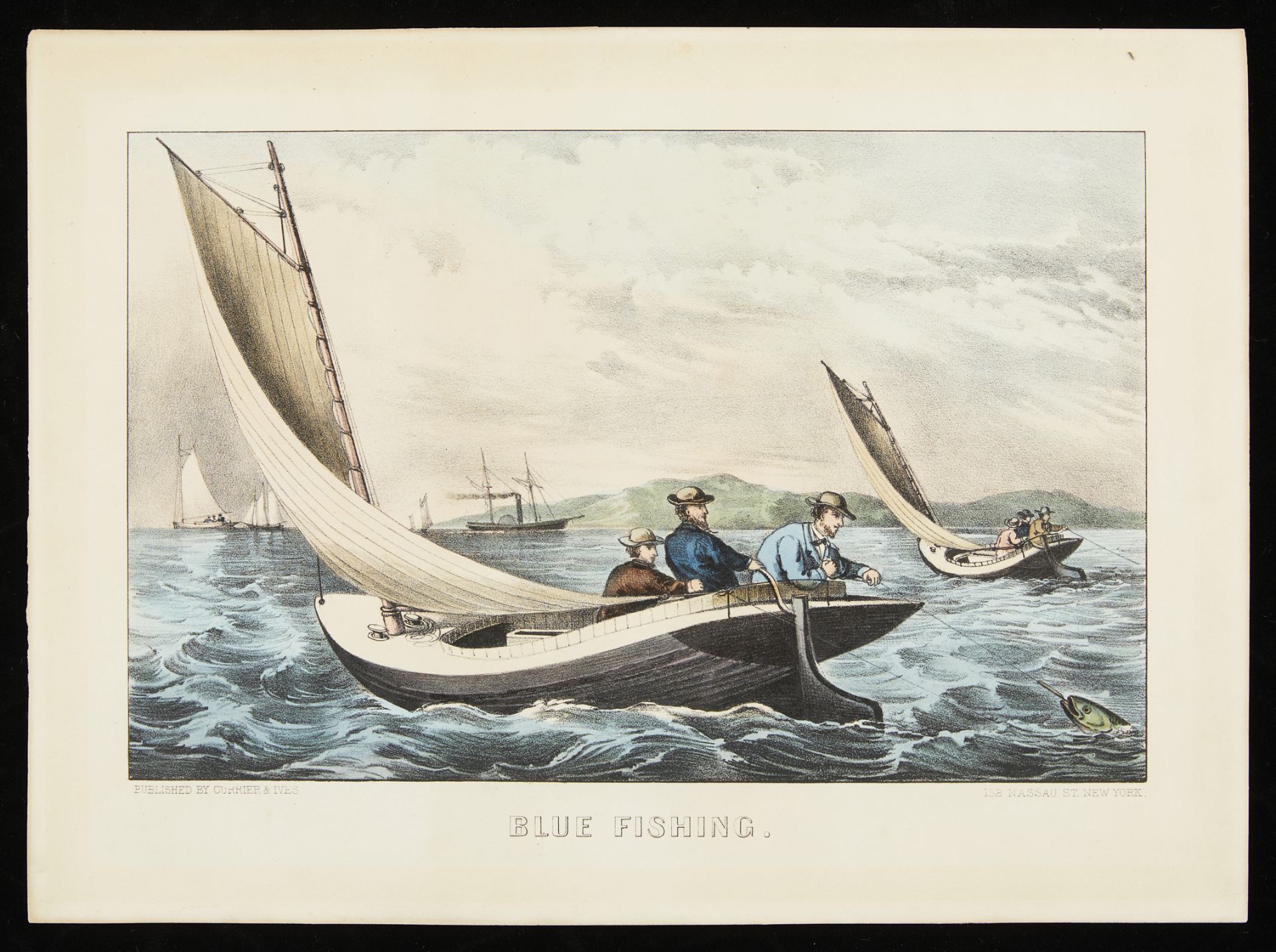 Currier & Ives "Blue Fishing" Print - Image 3 of 8