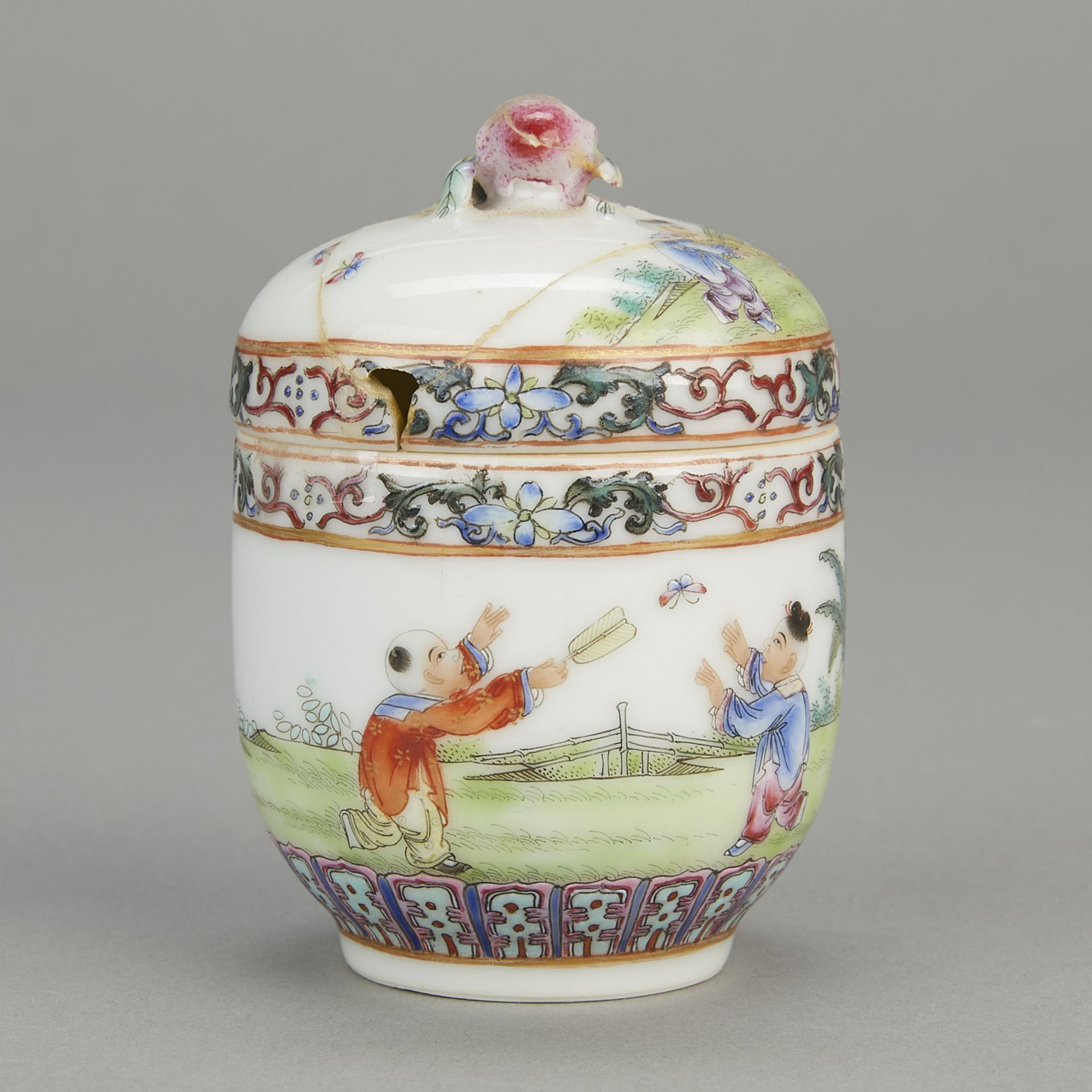 Chinese Republic Porcelain Jar - Damaged - Bild 5 aus 11