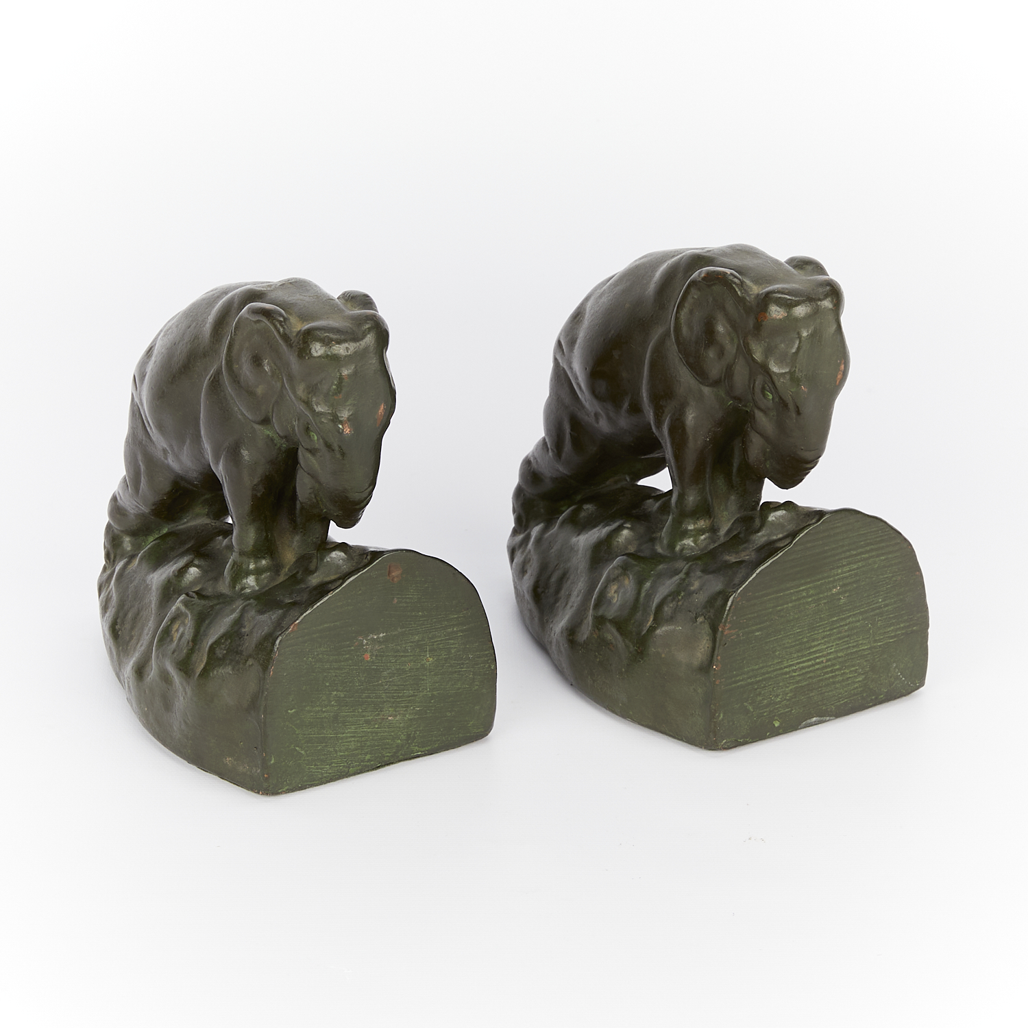 Pair of Bronze or Copper Elephant Bookends - Image 8 of 11