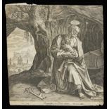 Aft. de Vos "The Repentance of St. Peter" Etching