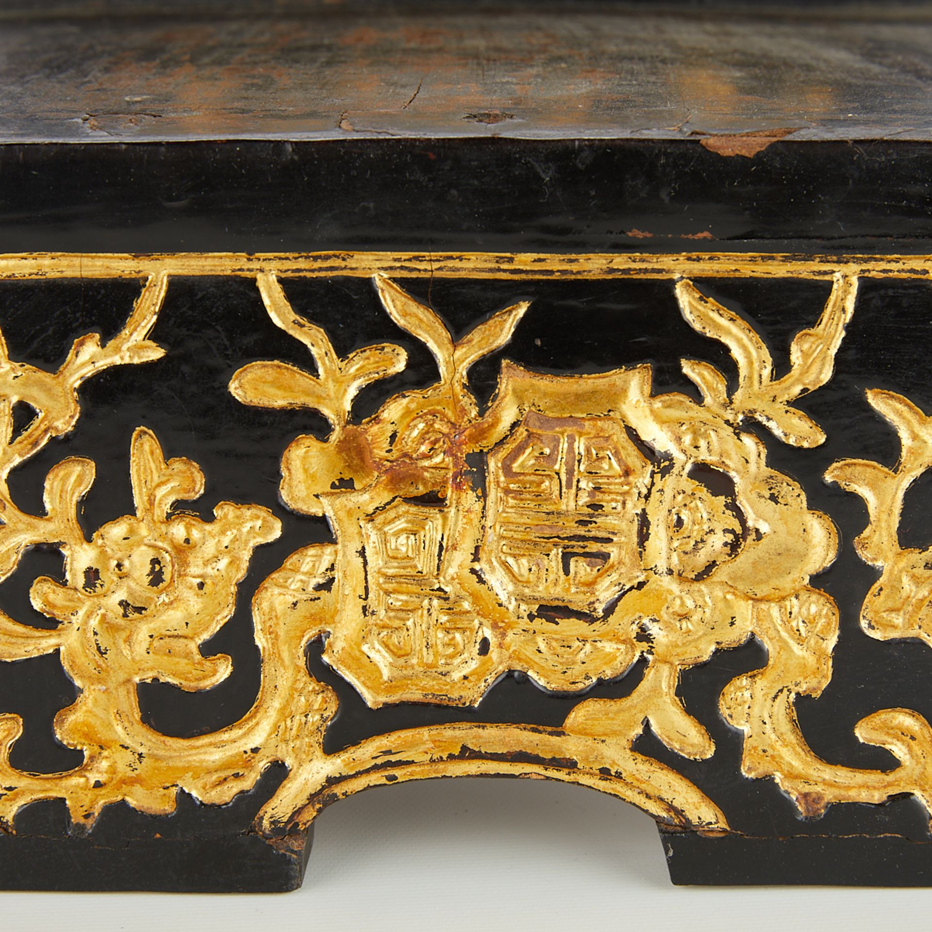 19th c. Chinese 3-Tier Carved Wooden Stand - Image 2 of 11
