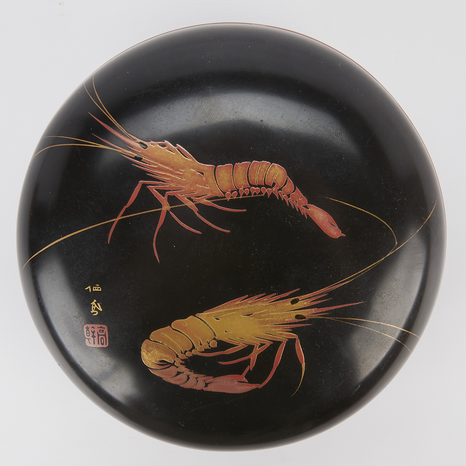 2 Japanese Lacquerware Boxes w/ Crustaceans - Image 7 of 17