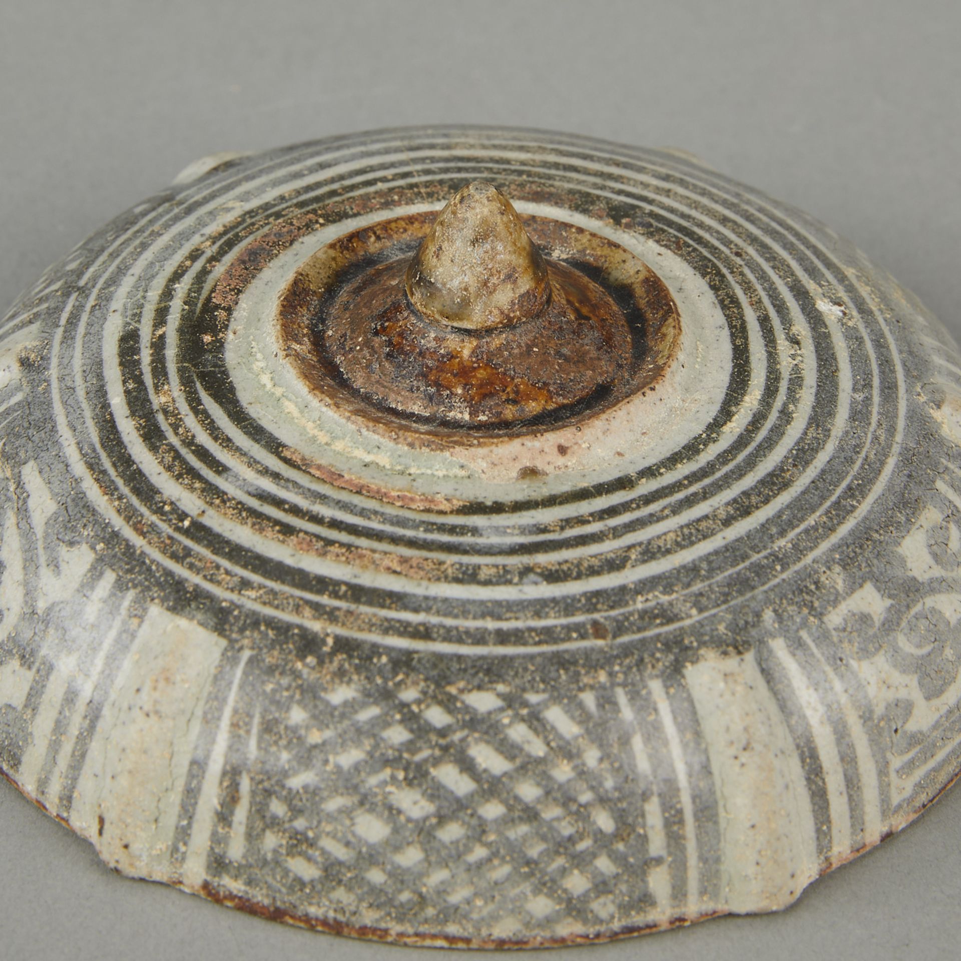 13th c. Thai Sawankhalok Ceramic Lidded Jar - Image 10 of 10