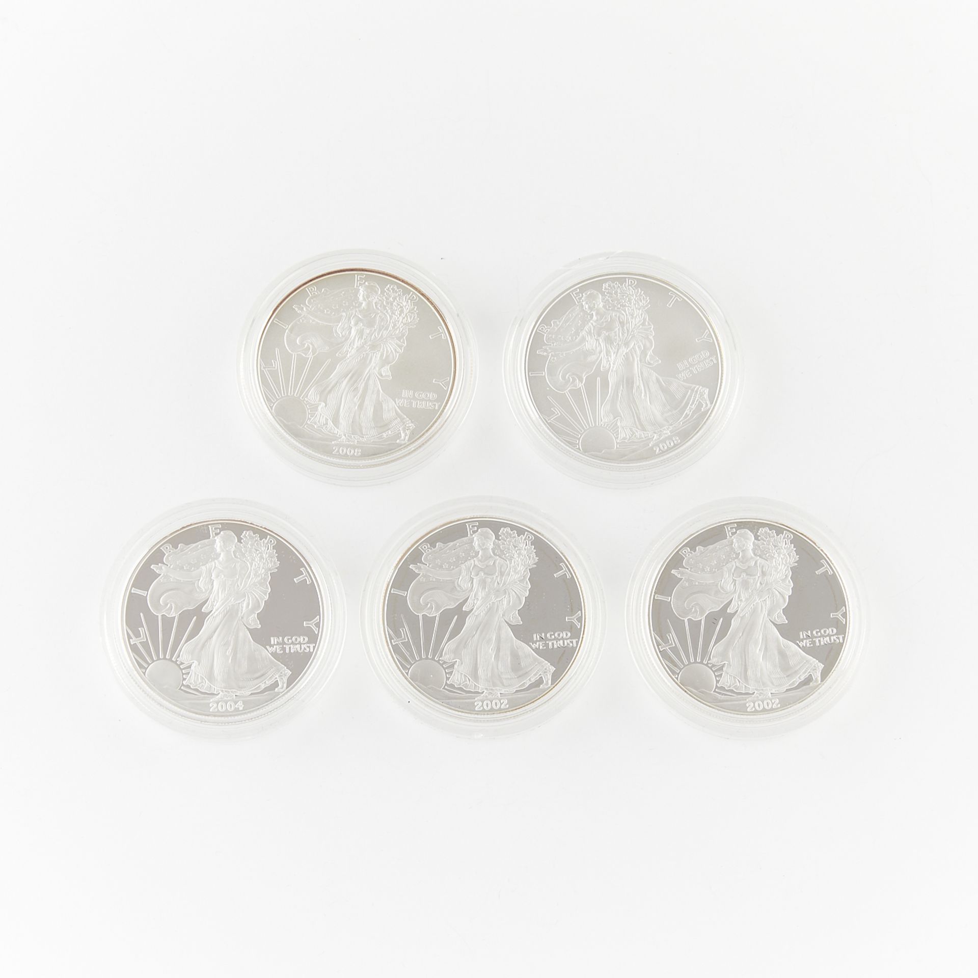 5 $1 American Eagle Silver Proof Coins