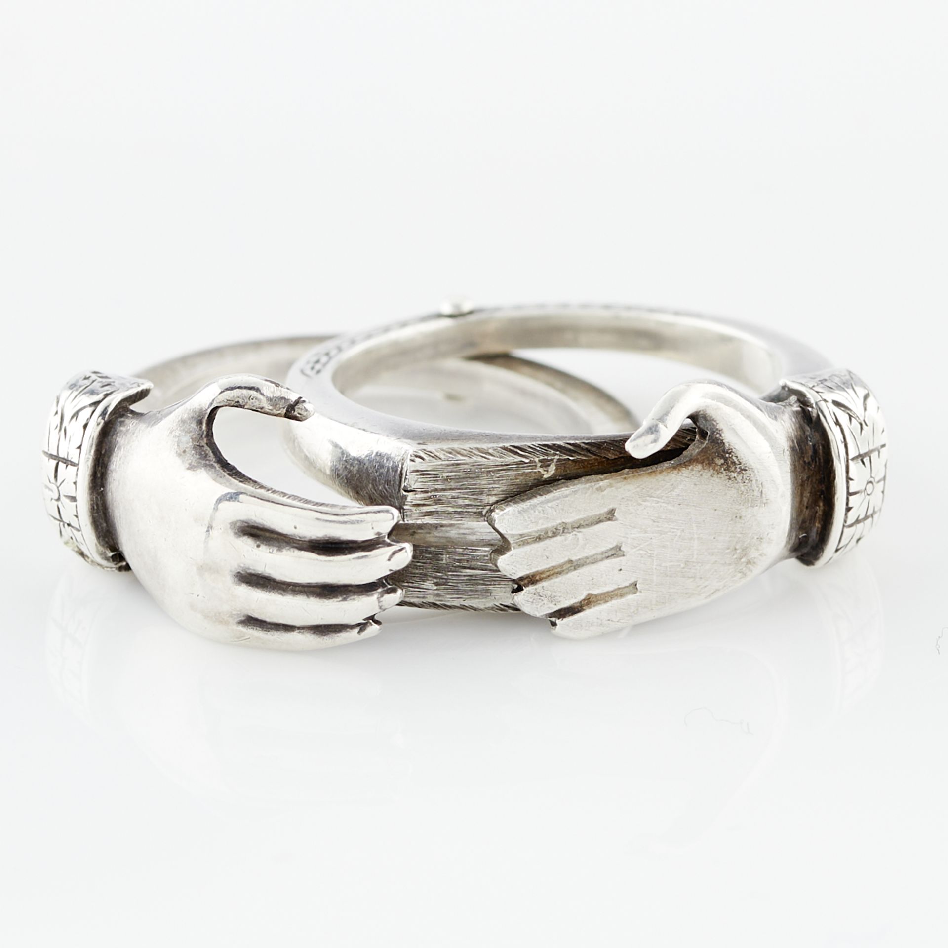 Samuel Kalina Sterling Fede Gimmel Ring - Image 4 of 14